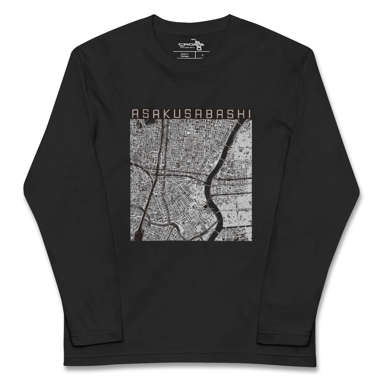 【浅草橋(東京都)】地図柄ロングスリーブTシャツ