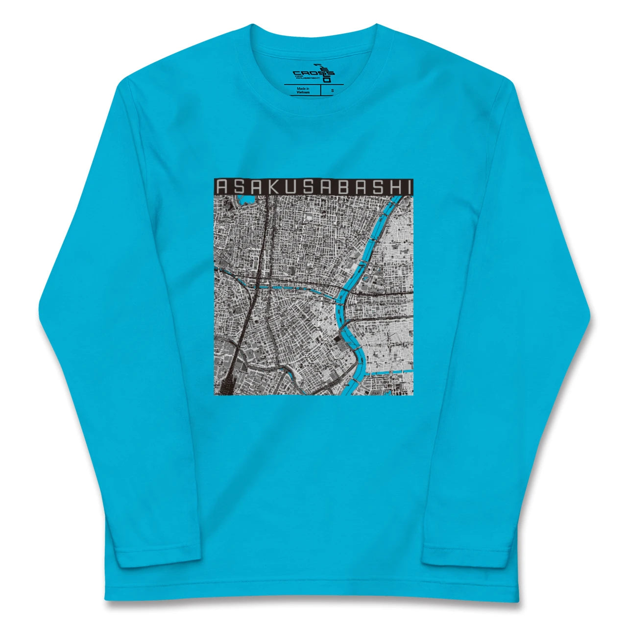 【浅草橋(東京都)】地図柄ロングスリーブTシャツ