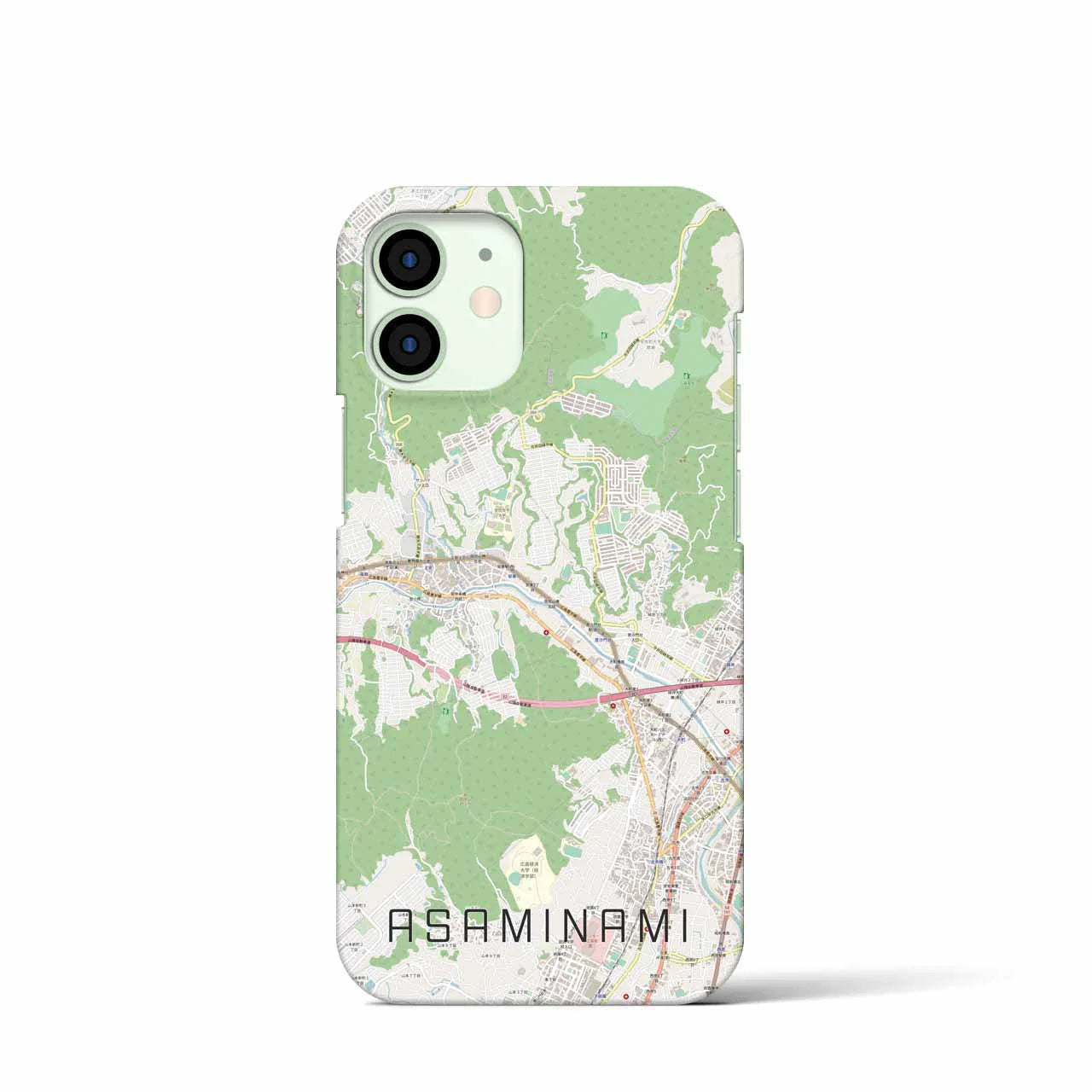 【安佐南(広島県)】地図柄iPhoneケース(バックカバータイプ)