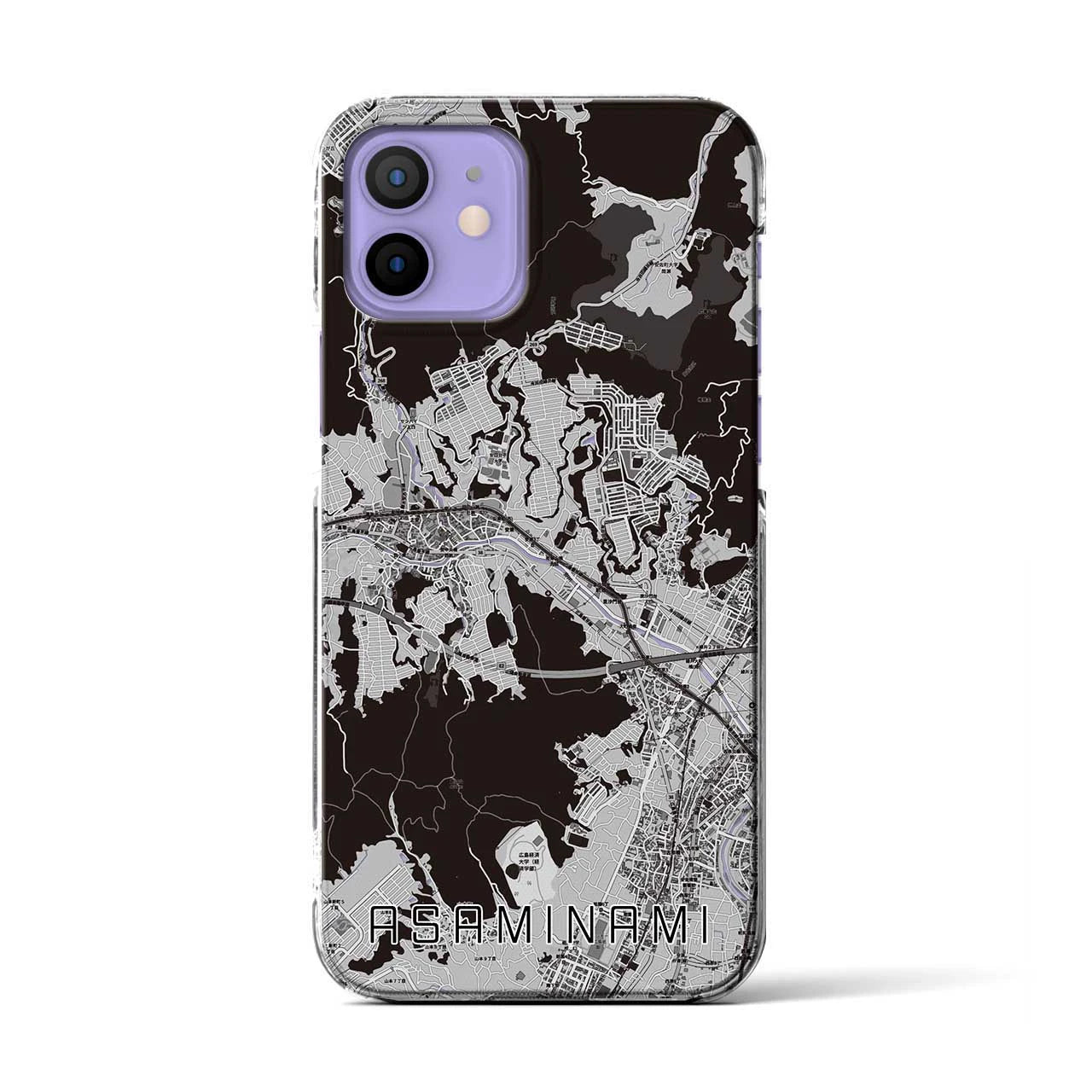 【安佐南(広島県)】地図柄iPhoneケース(クリアタイプ)