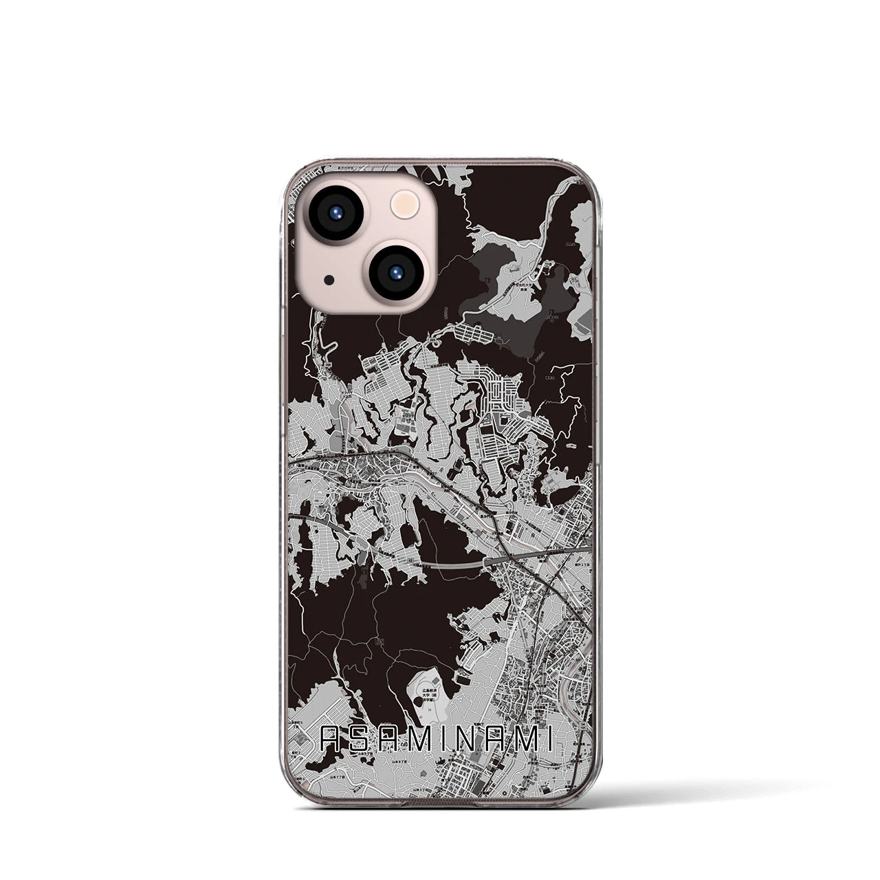 【安佐南(広島県)】地図柄iPhoneケース(クリアタイプ)