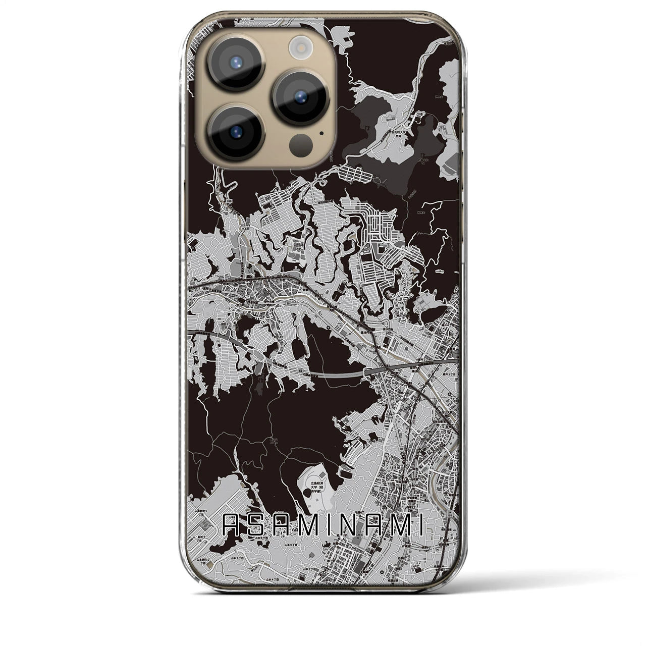 【安佐南(広島県)】地図柄iPhoneケース(クリアタイプ)