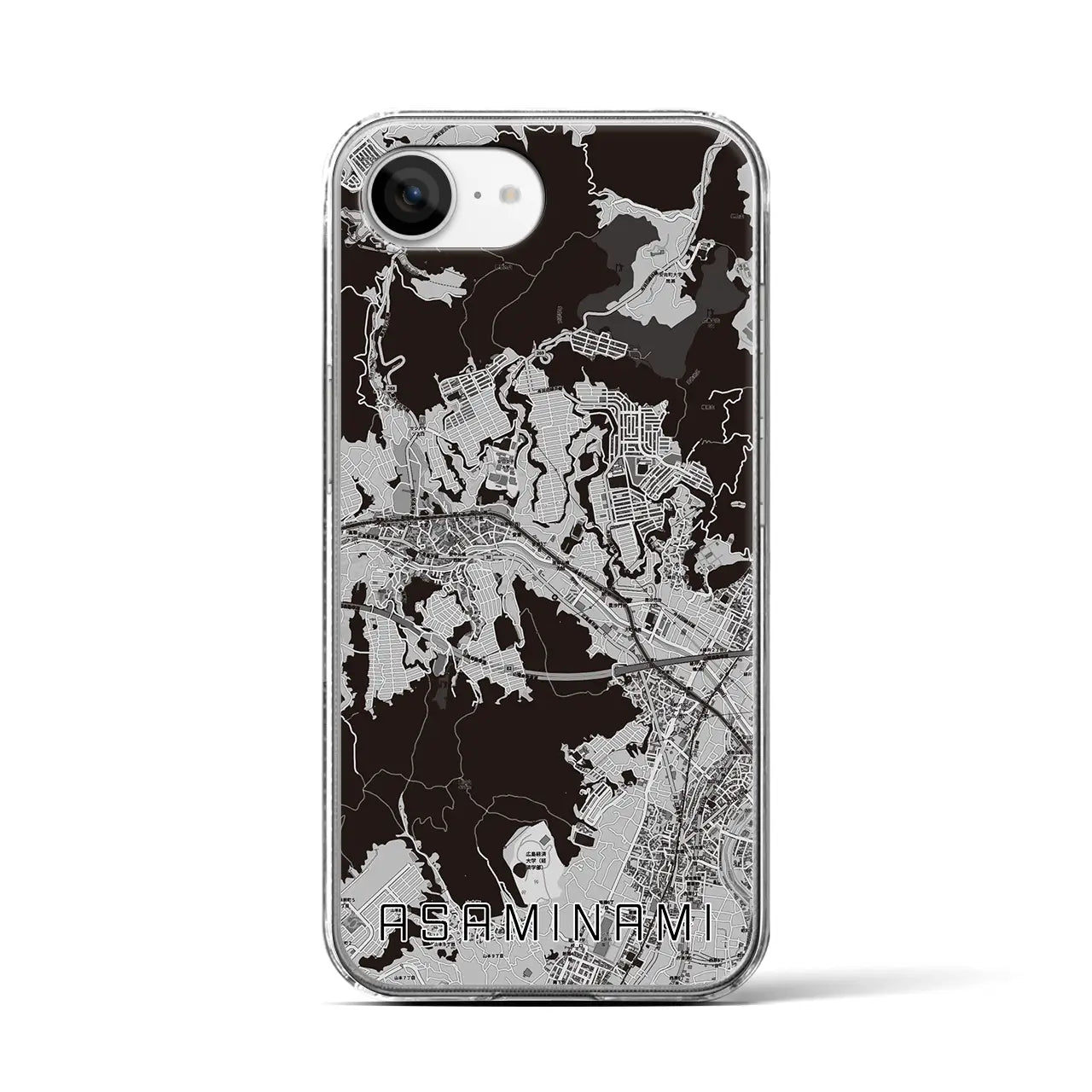 【安佐南(広島県)】地図柄iPhoneケース(クリアタイプ)