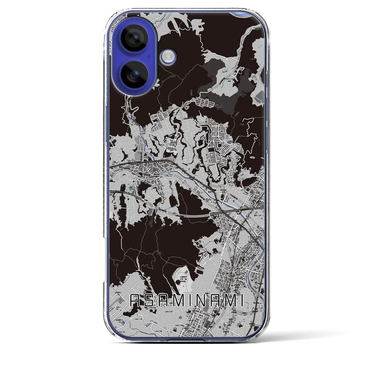 【安佐南(広島県)】地図柄iPhoneケース(クリアタイプ)