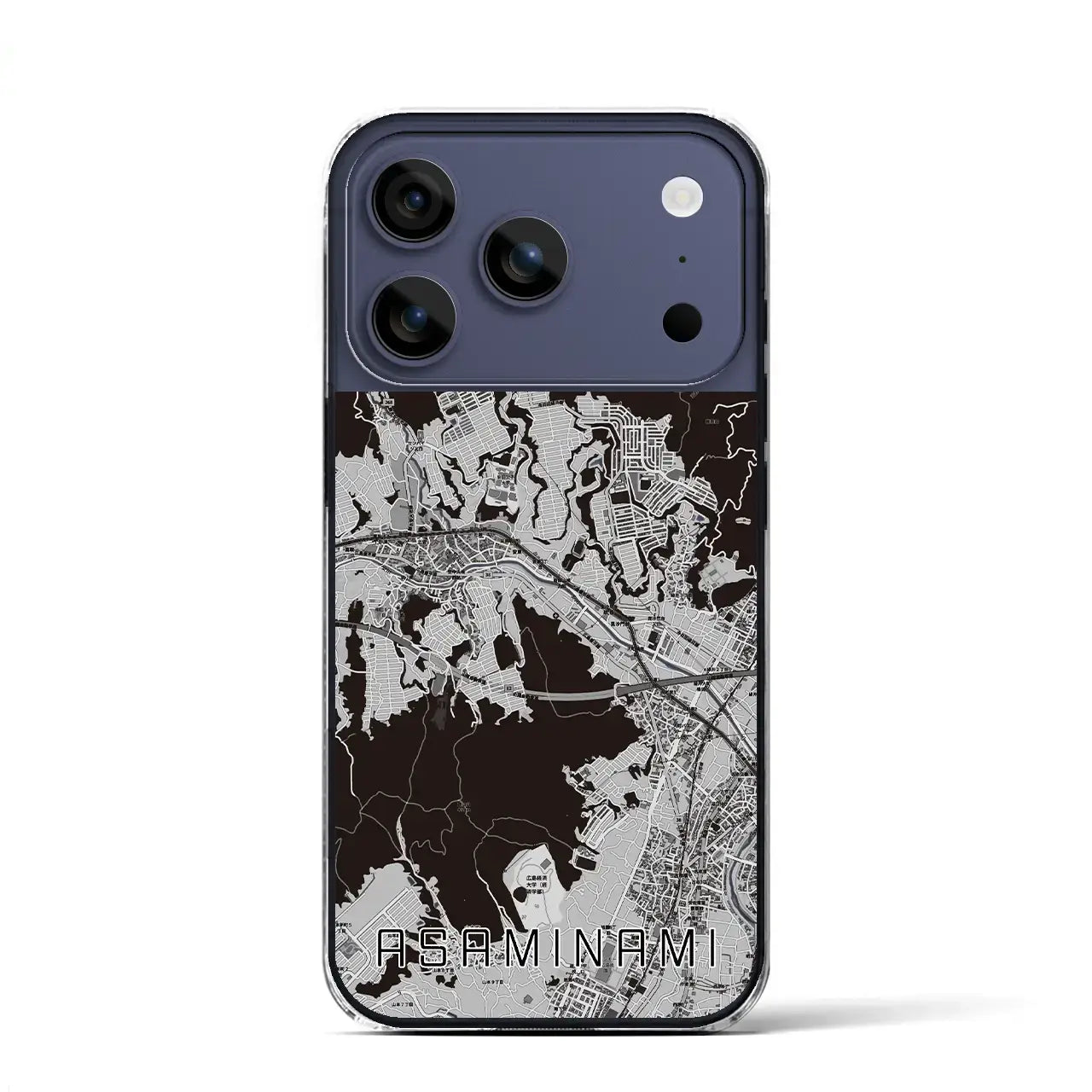 【安佐南(広島県)】地図柄iPhoneケース(クリアタイプ)