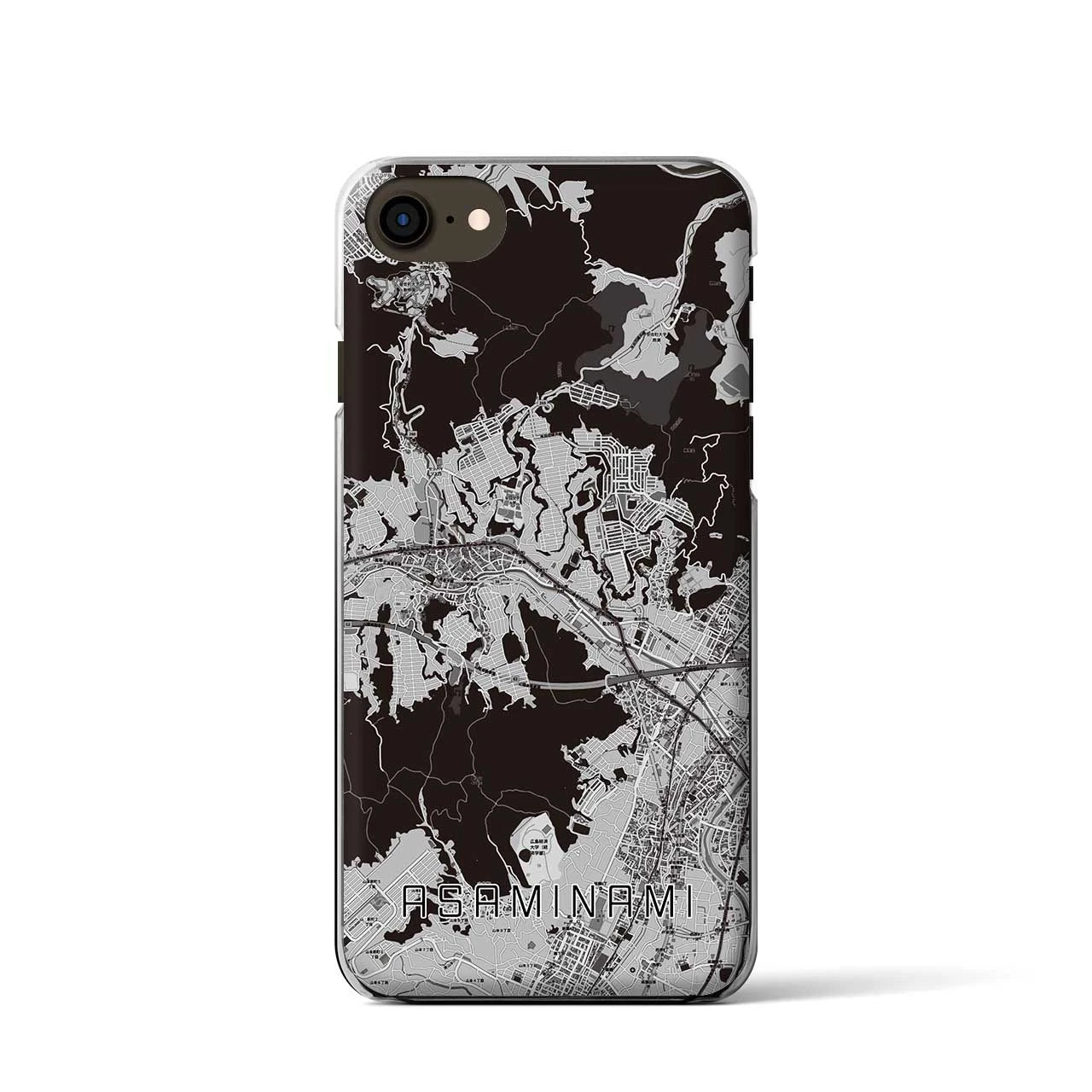 【安佐南(広島県)】地図柄iPhoneケース(クリアタイプ)