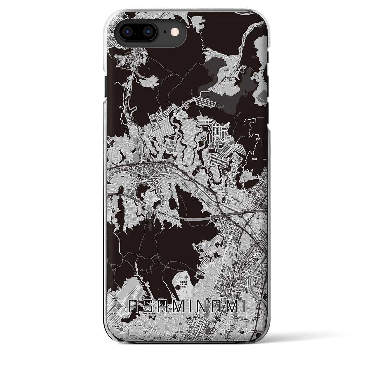 【安佐南(広島県)】地図柄iPhoneケース(クリアタイプ)