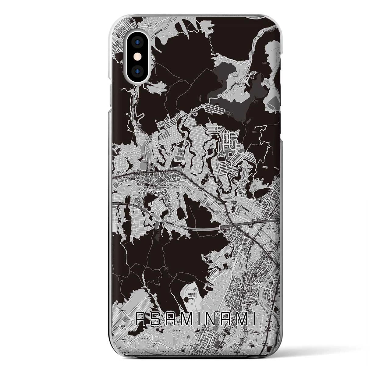 【安佐南(広島県)】地図柄iPhoneケース(クリアタイプ)