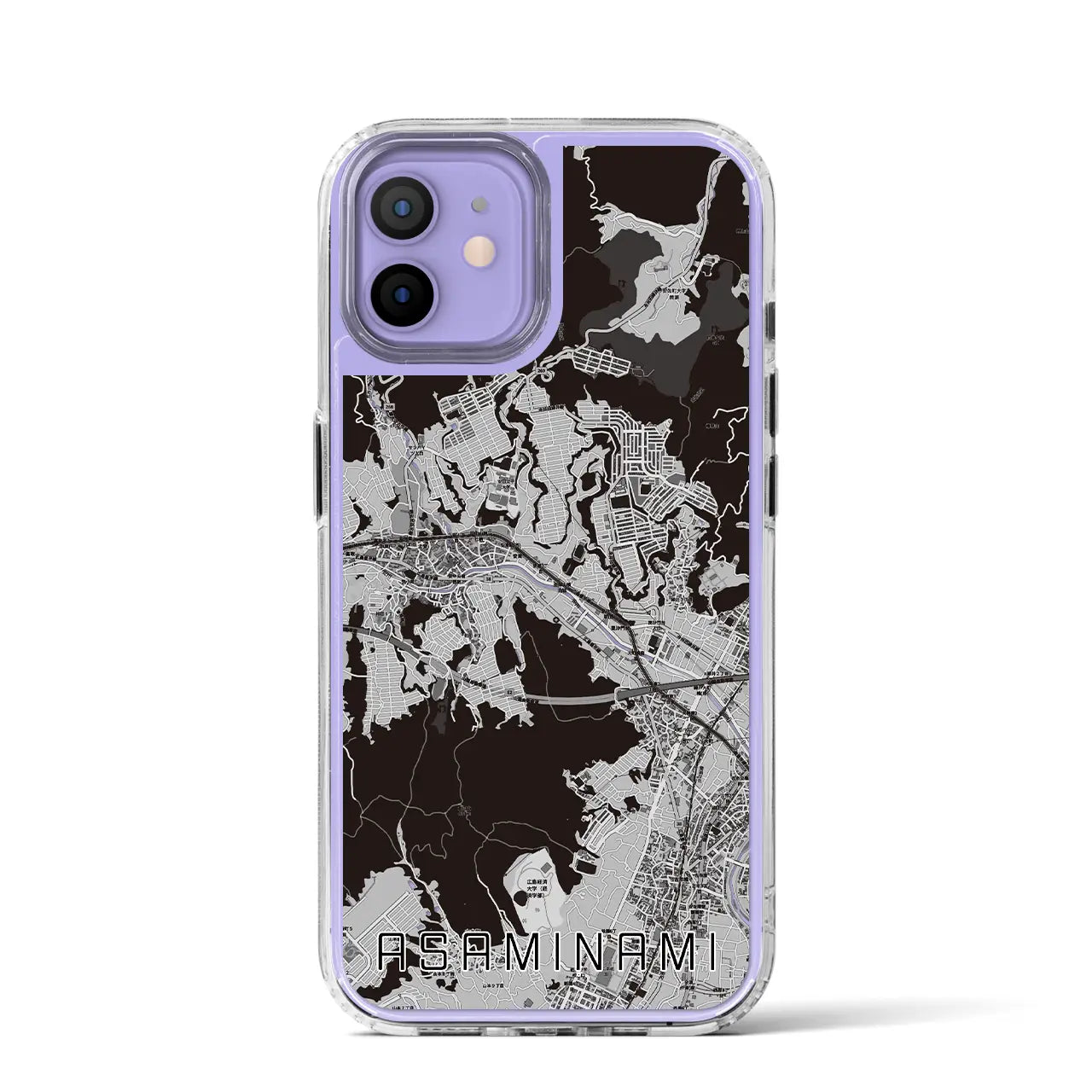 【安佐南(広島県)】地図柄iPhoneケース(MagSafeタイプ)