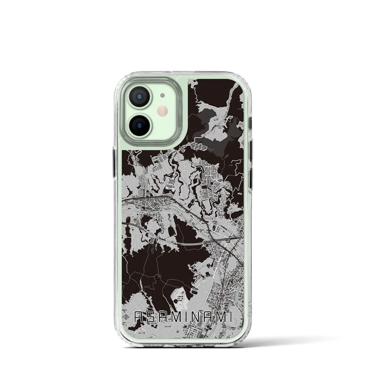 【安佐南(広島県)】地図柄iPhoneケース(MagSafeタイプ)