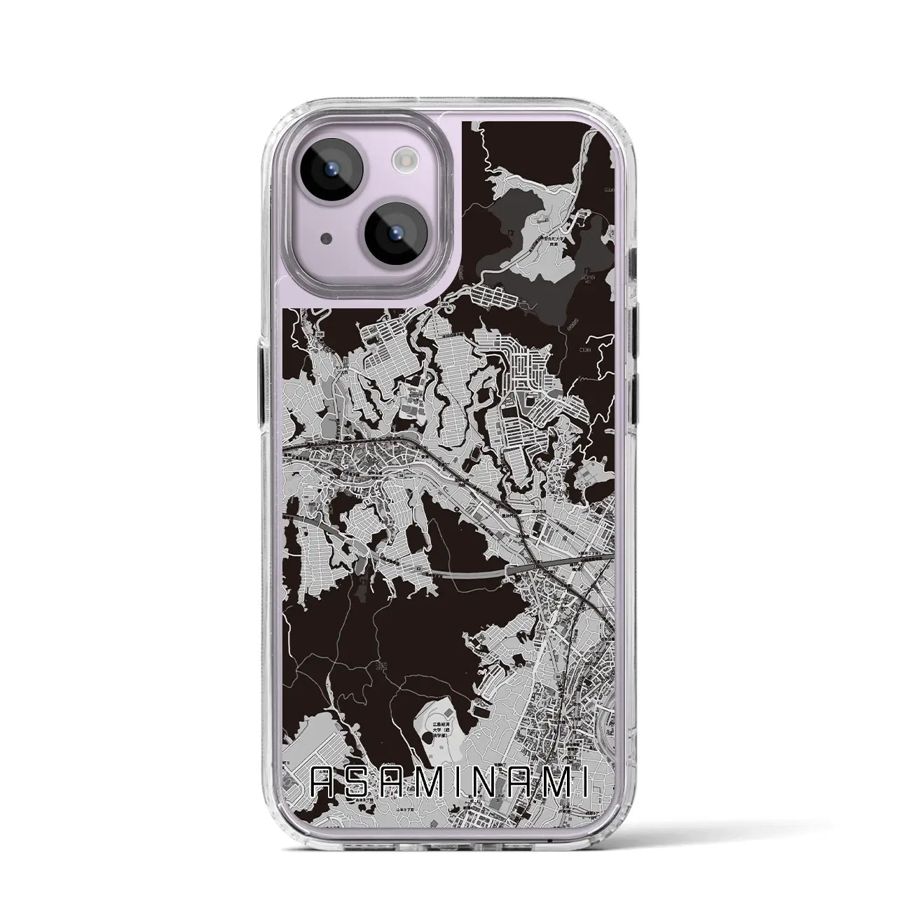 【安佐南(広島県)】地図柄iPhoneケース(MagSafeタイプ)