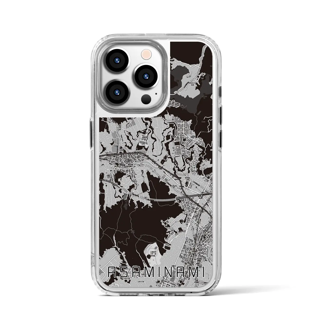 【安佐南(広島県)】地図柄iPhoneケース(MagSafeタイプ)