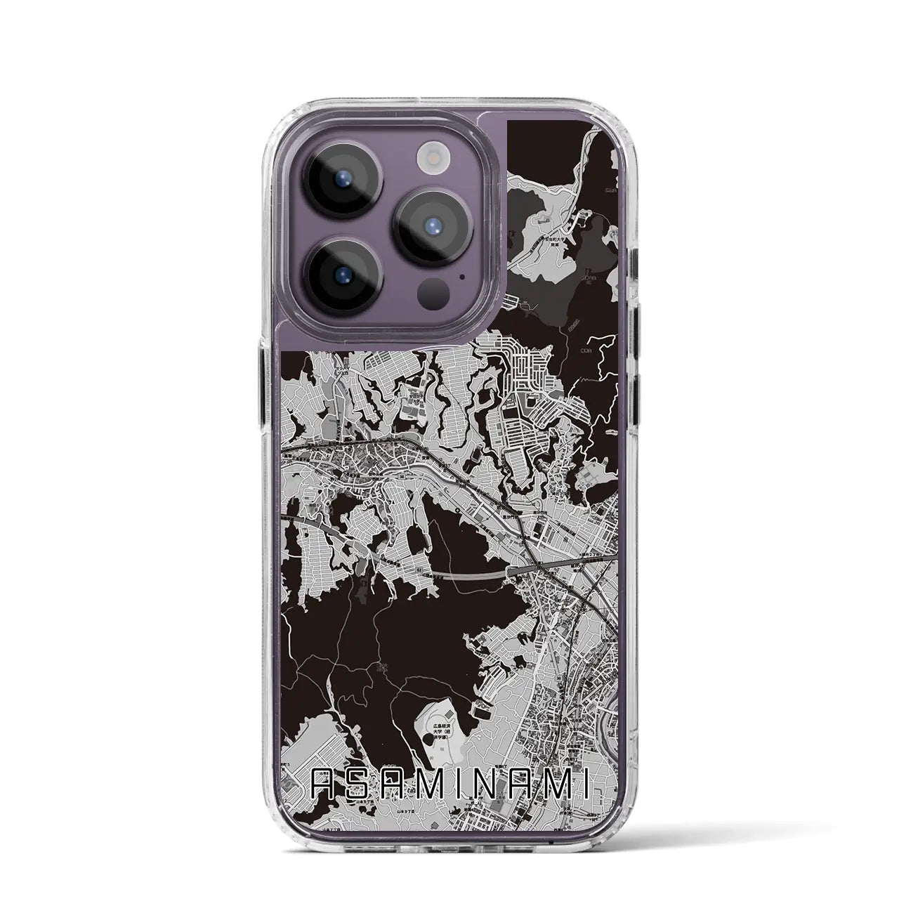 【安佐南(広島県)】地図柄iPhoneケース(MagSafeタイプ)