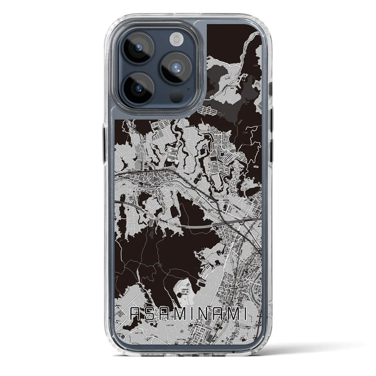 【安佐南(広島県)】地図柄iPhoneケース(MagSafeタイプ)