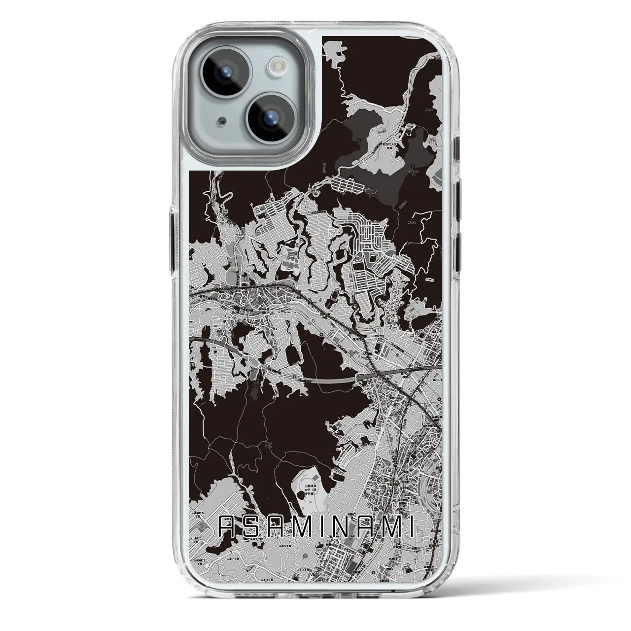 【安佐南(広島県)】地図柄iPhoneケース(MagSafeタイプ)