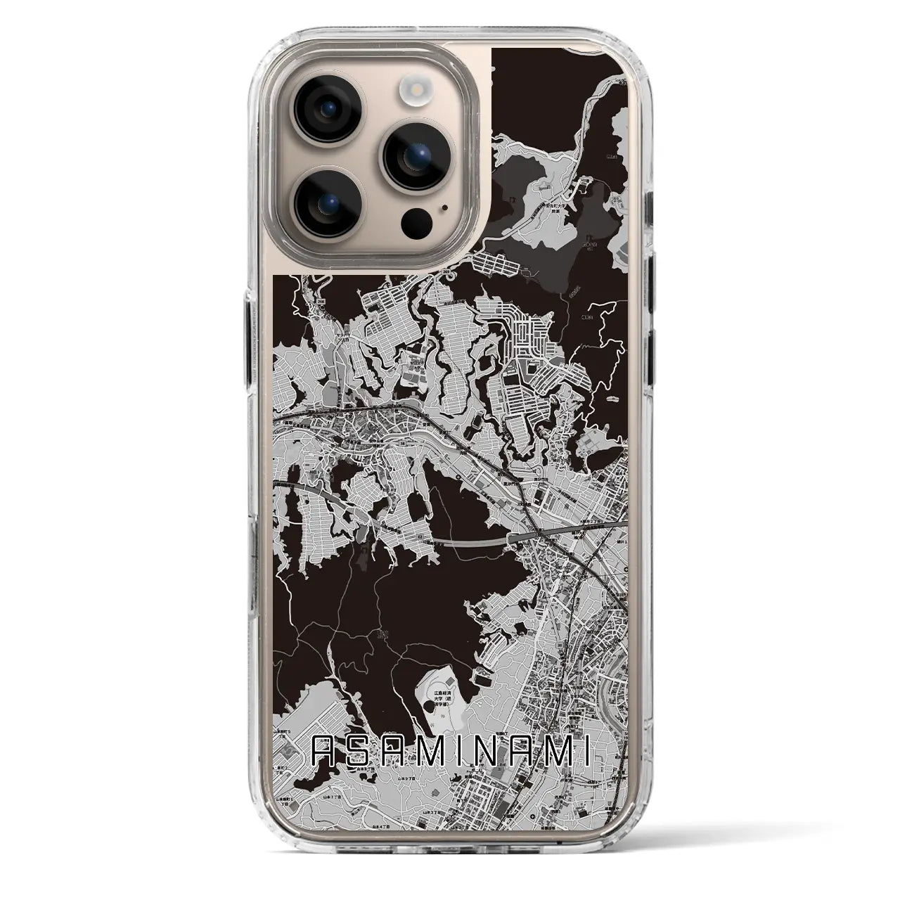 【安佐南(広島県)】地図柄iPhoneケース(MagSafeタイプ)