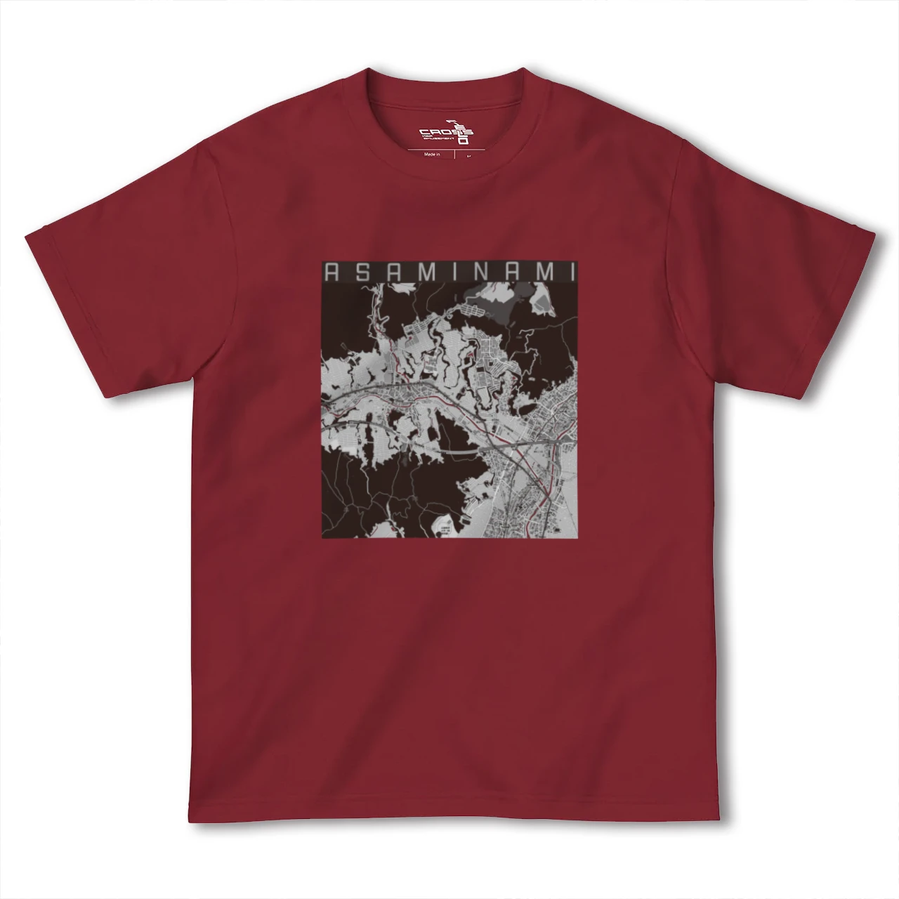 【安佐南(広島県)】地図柄ヘビーウェイトTシャツ