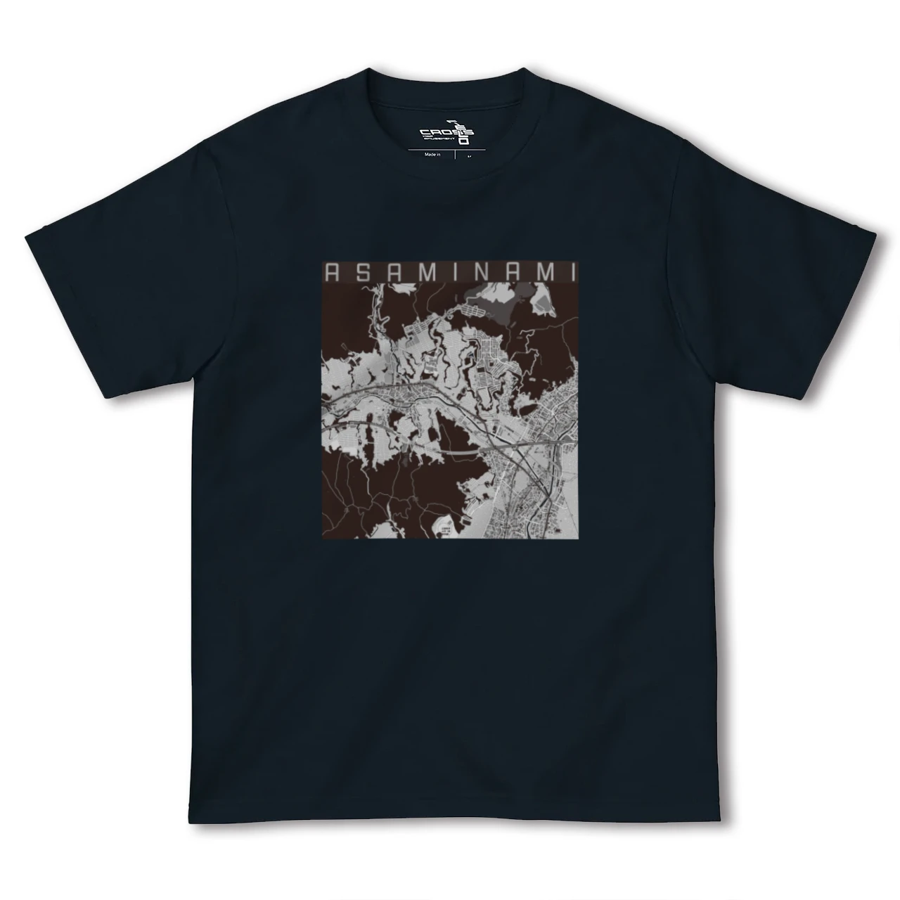 【安佐南(広島県)】地図柄ヘビーウェイトTシャツ