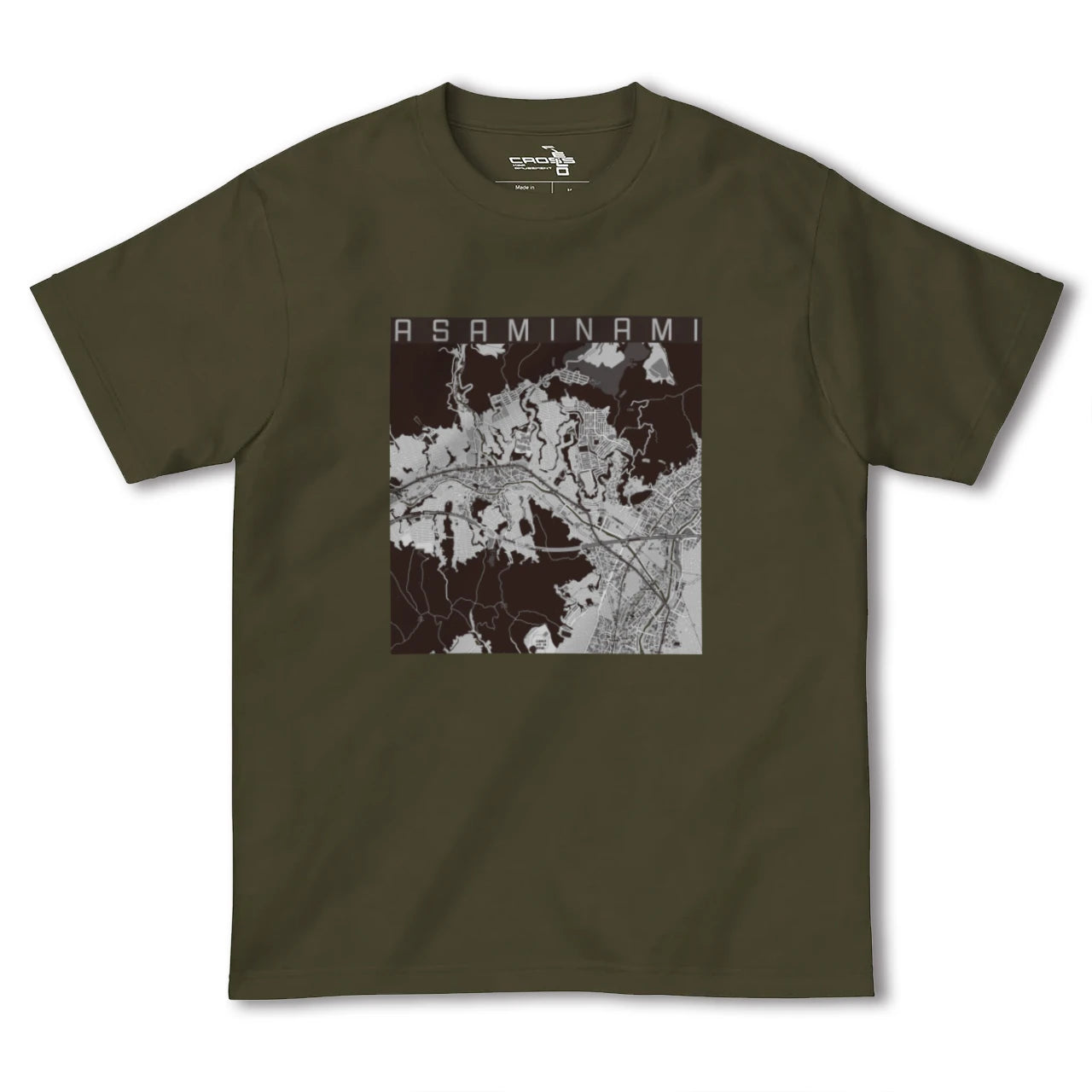 【安佐南(広島県)】地図柄ヘビーウェイトTシャツ