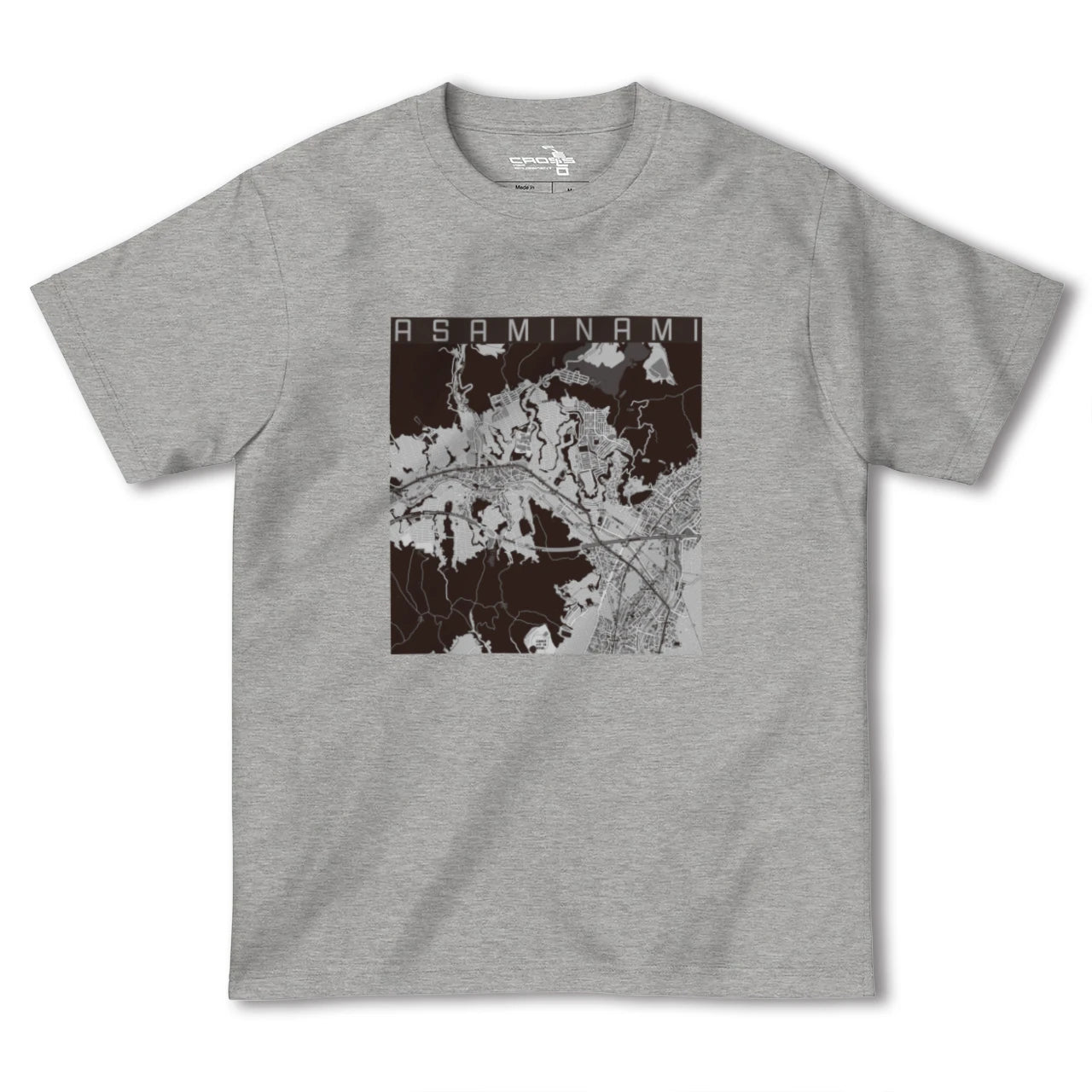 【安佐南(広島県)】地図柄ヘビーウェイトTシャツ
