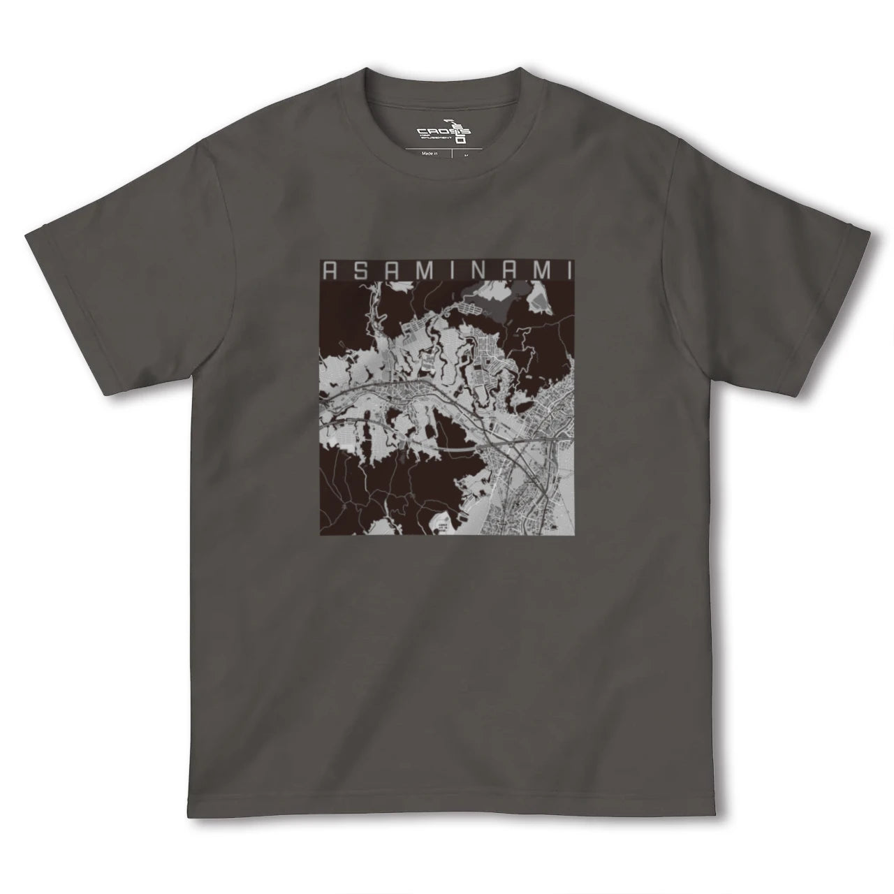 【安佐南(広島県)】地図柄ヘビーウェイトTシャツ