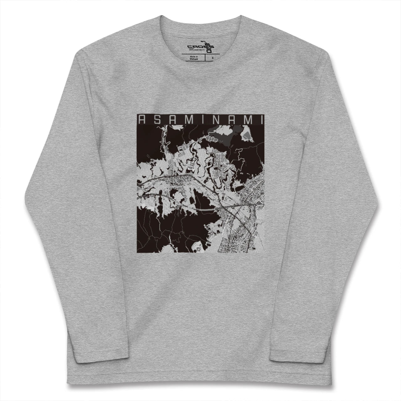 【安佐南(広島県)】地図柄ロングスリーブTシャツ