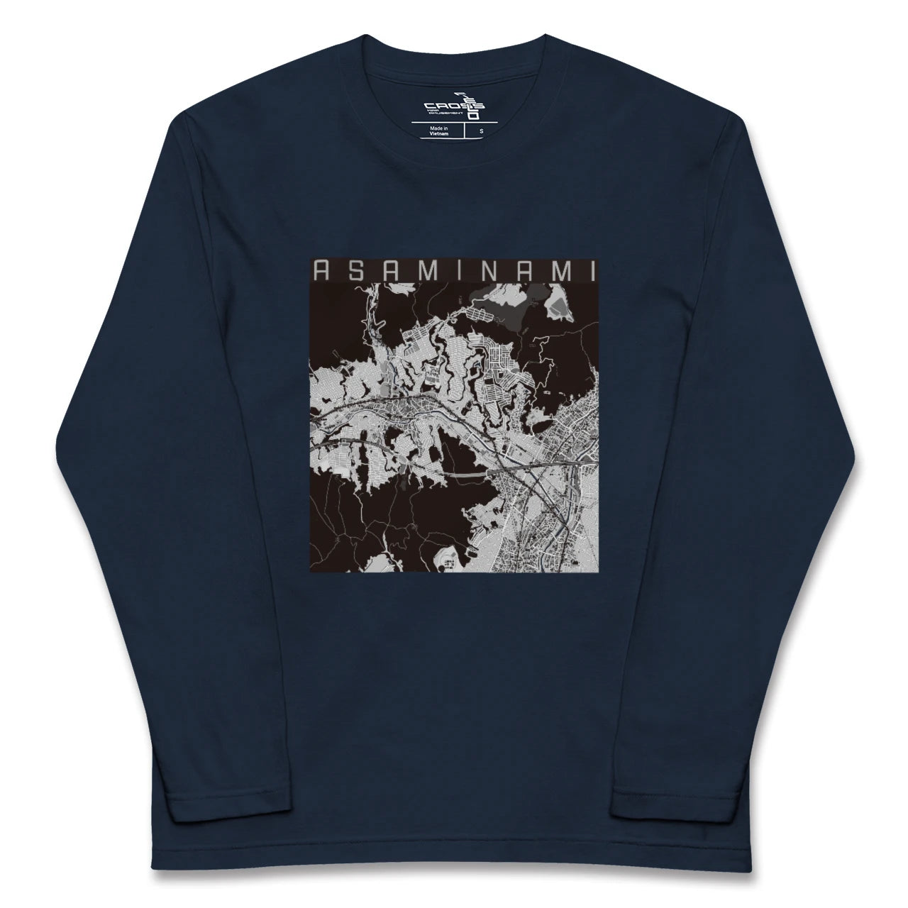 【安佐南(広島県)】地図柄ロングスリーブTシャツ