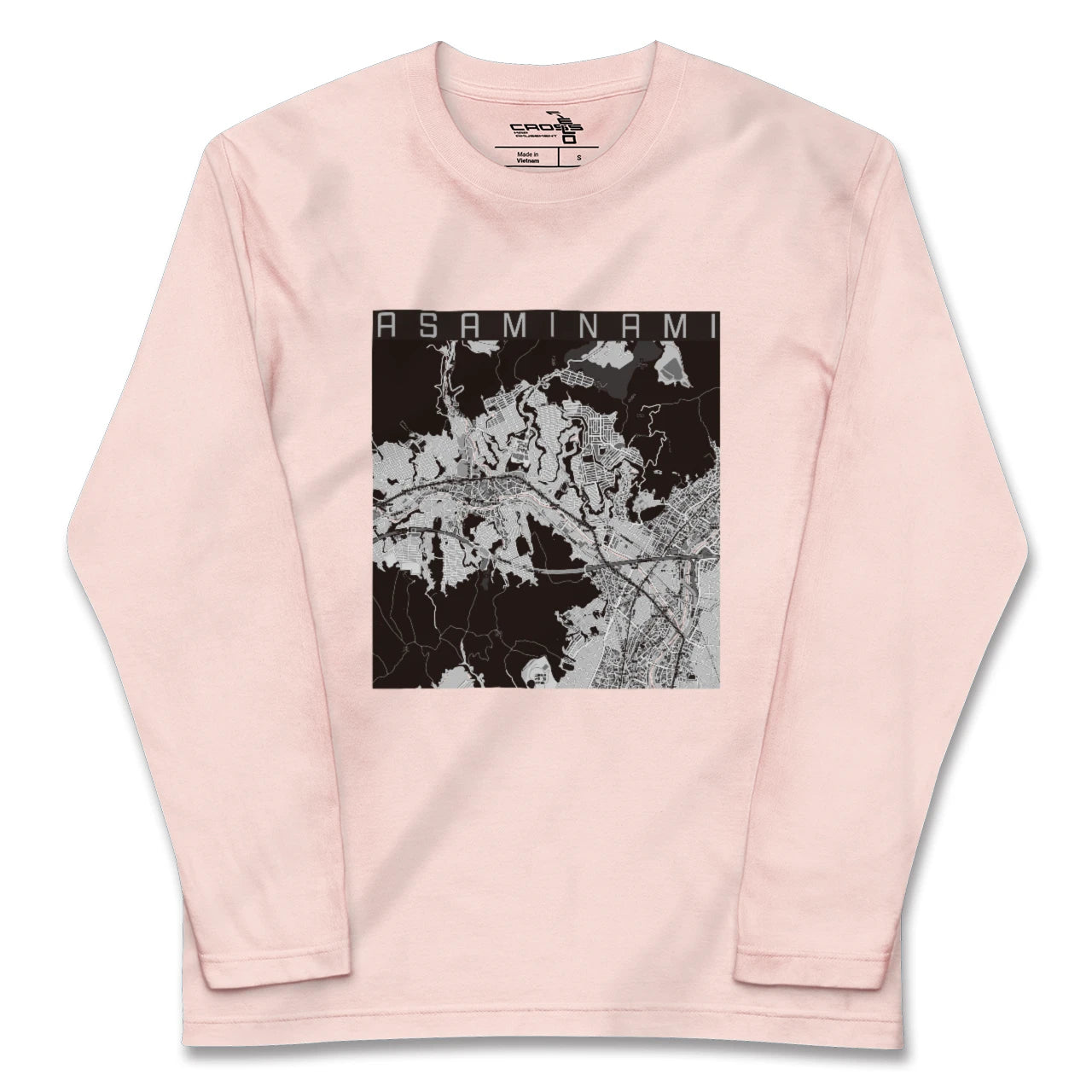 【安佐南(広島県)】地図柄ロングスリーブTシャツ