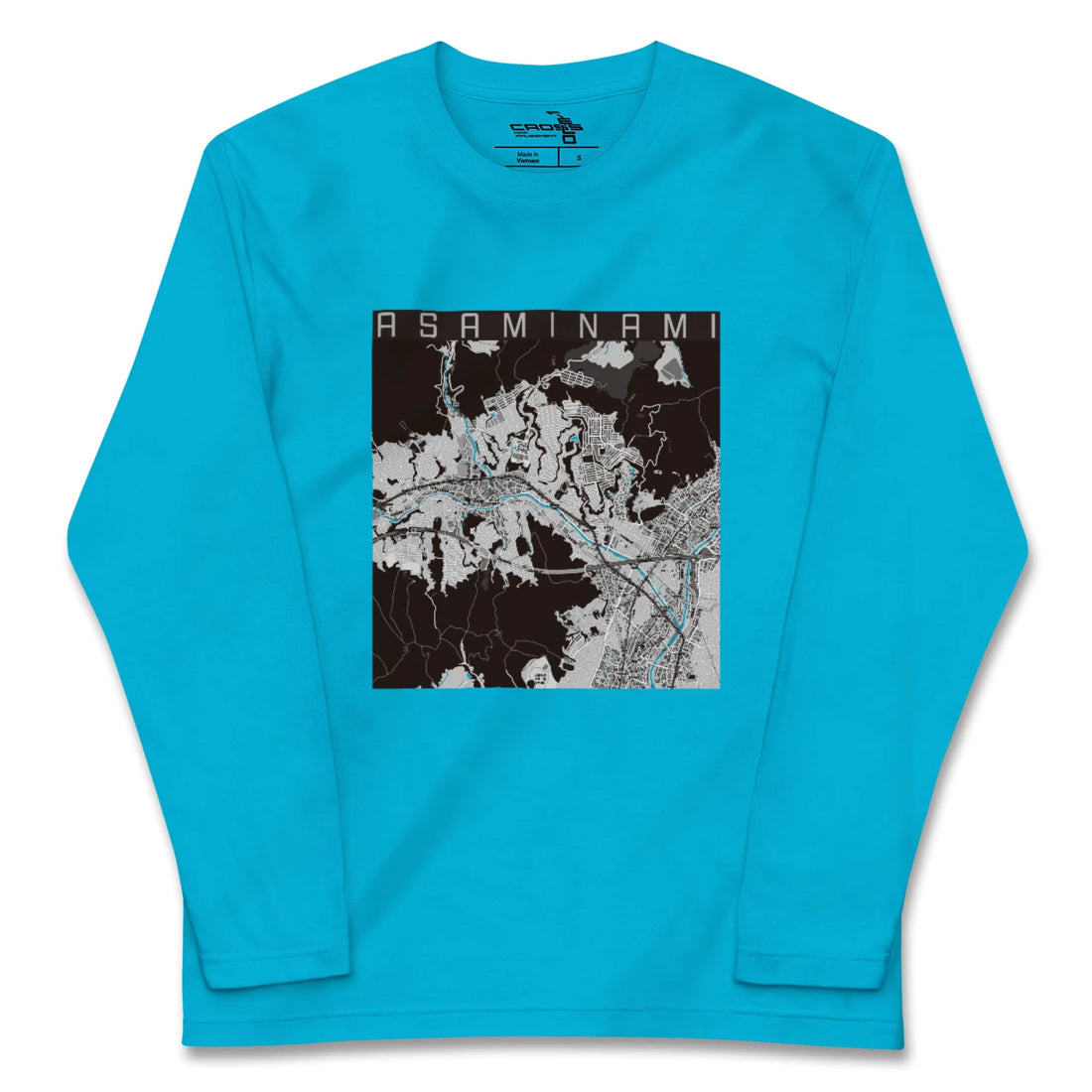 【安佐南(広島県)】地図柄ロングスリーブTシャツ