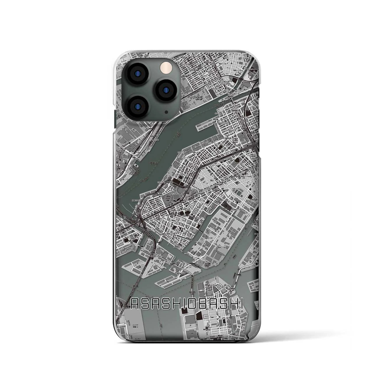 【朝潮橋(大阪府)】地図柄iPhoneケース(クリアタイプ)