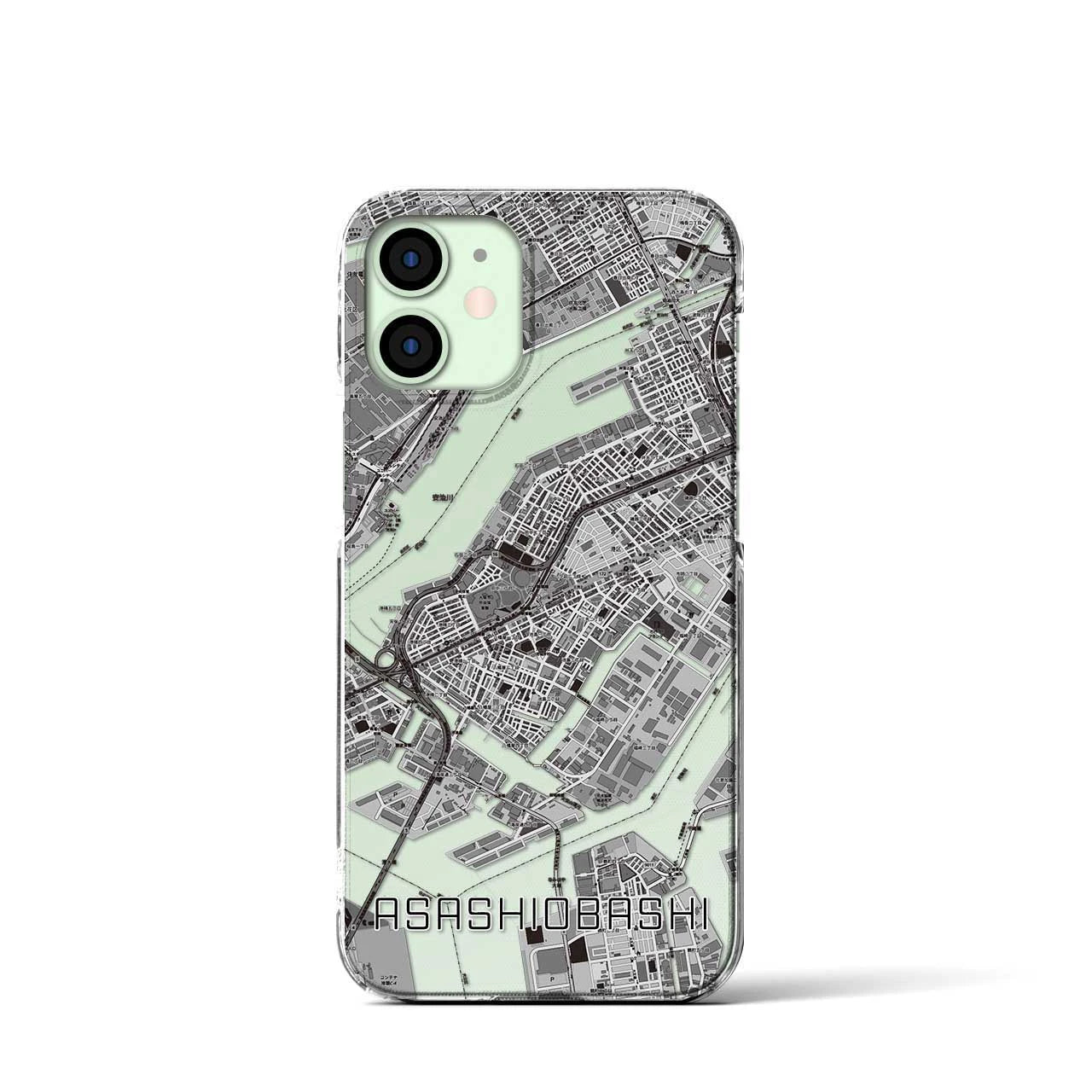 【朝潮橋(大阪府)】地図柄iPhoneケース(クリアタイプ)