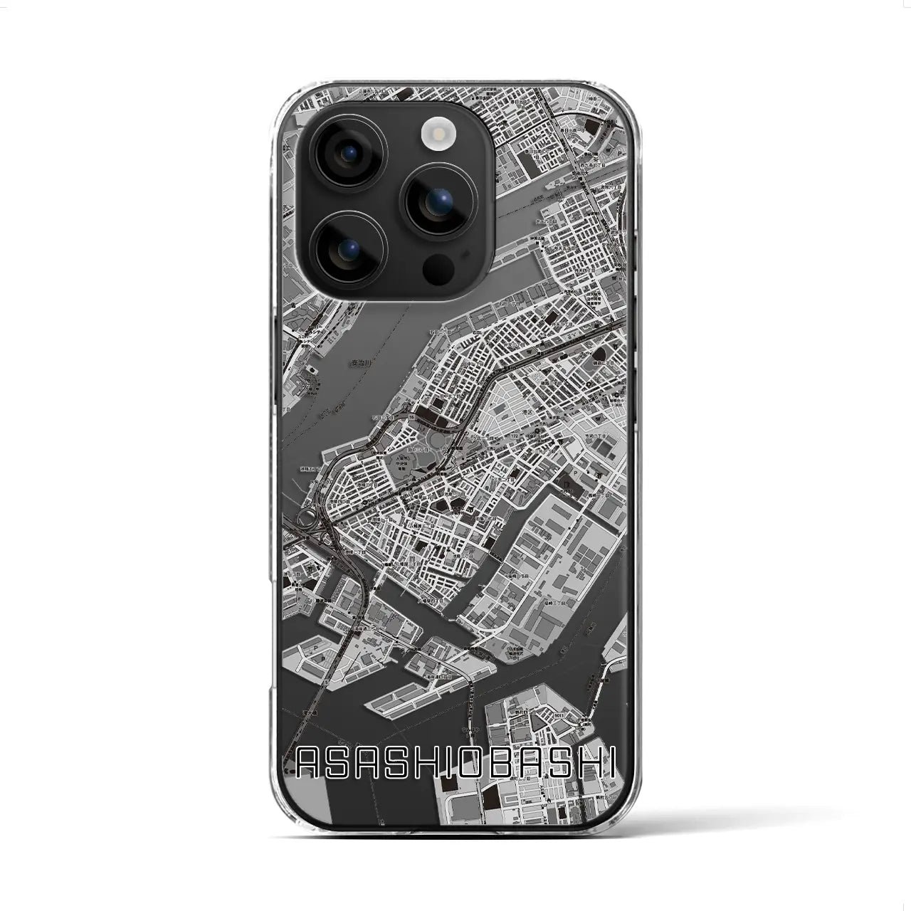 【朝潮橋(大阪府)】地図柄iPhoneケース(クリアタイプ)