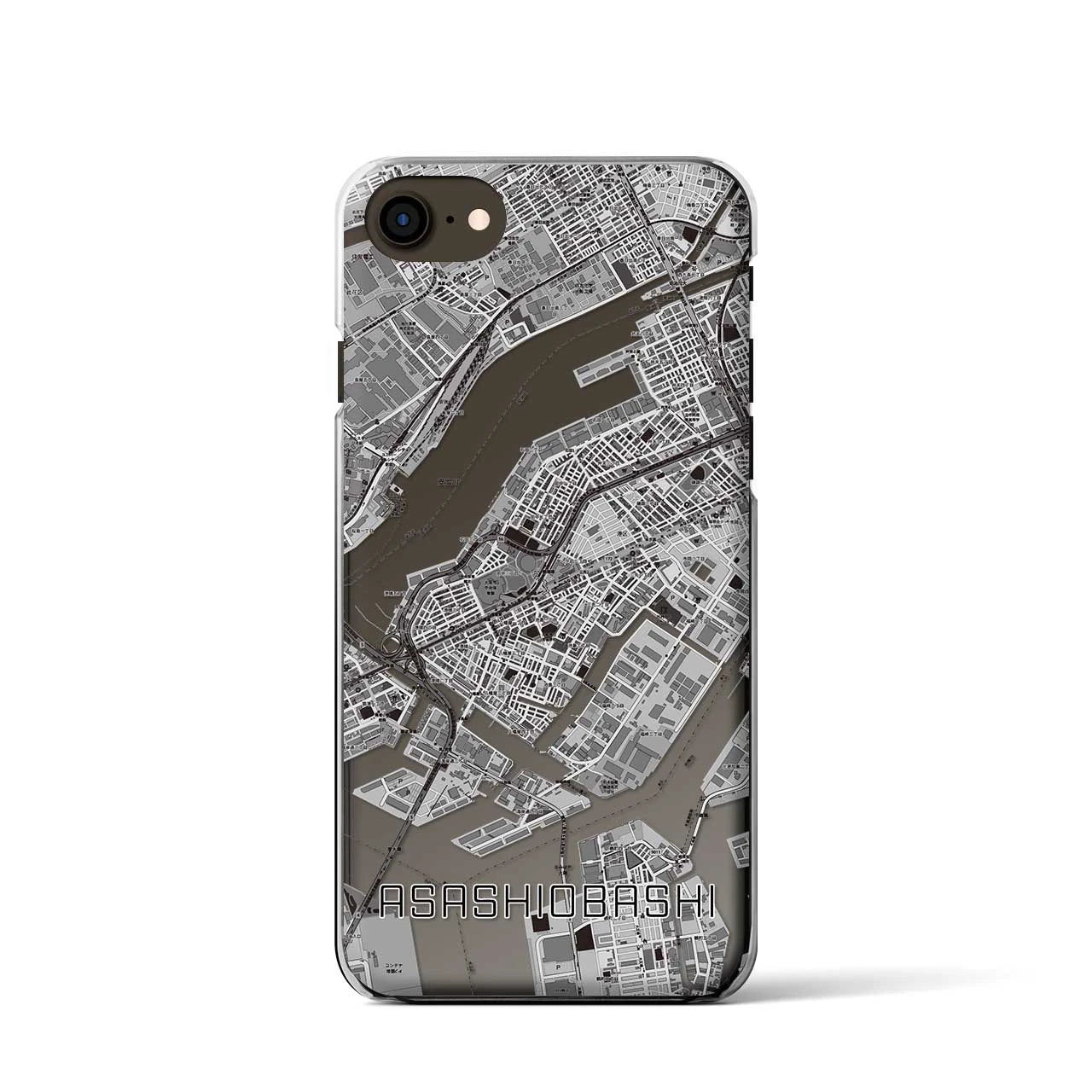 【朝潮橋(大阪府)】地図柄iPhoneケース(クリアタイプ)