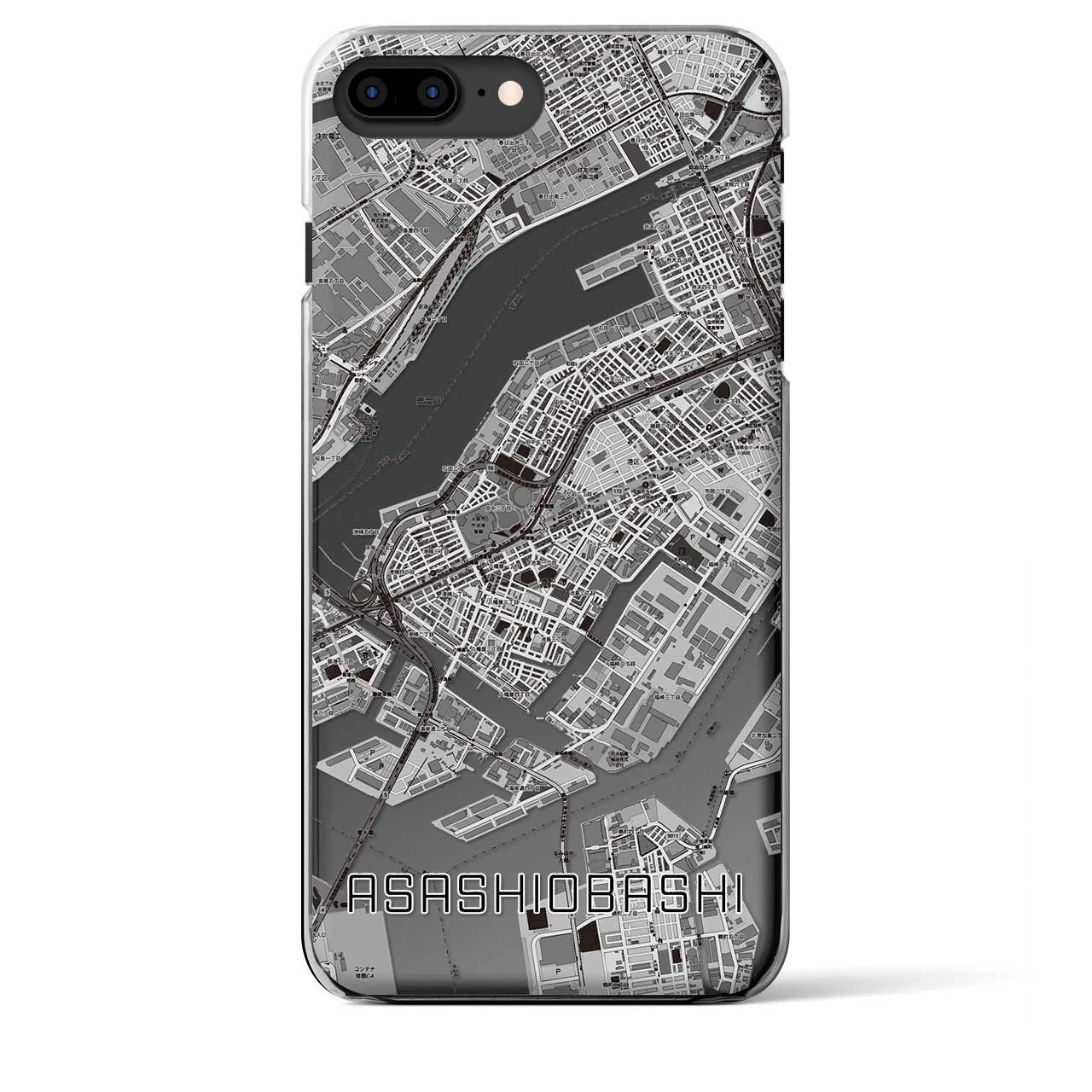 【朝潮橋(大阪府)】地図柄iPhoneケース(クリアタイプ)