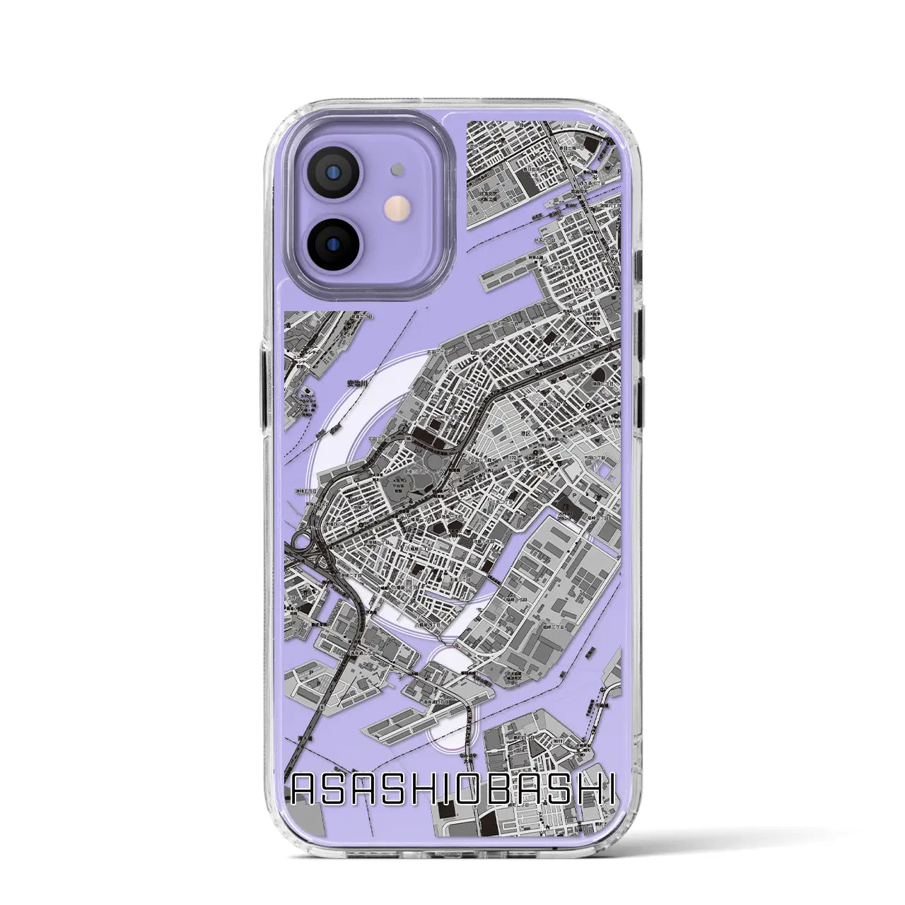 【朝潮橋(大阪府)】地図柄iPhoneケース(MagSafeタイプ)