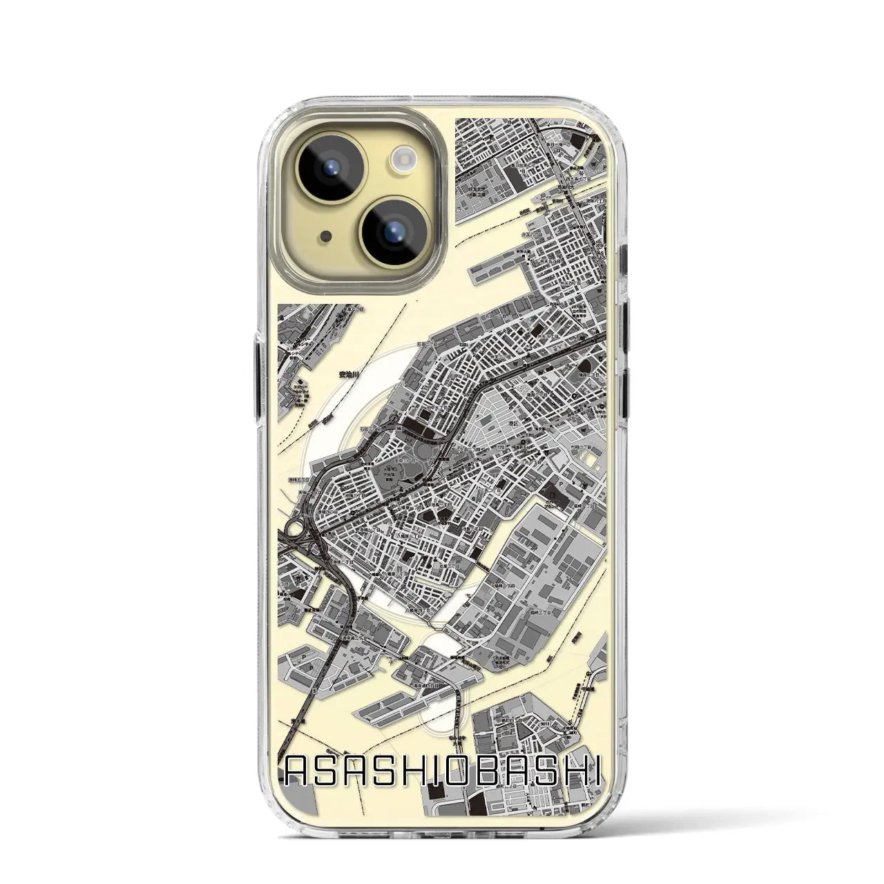 【朝潮橋(大阪府)】地図柄iPhoneケース(MagSafeタイプ)