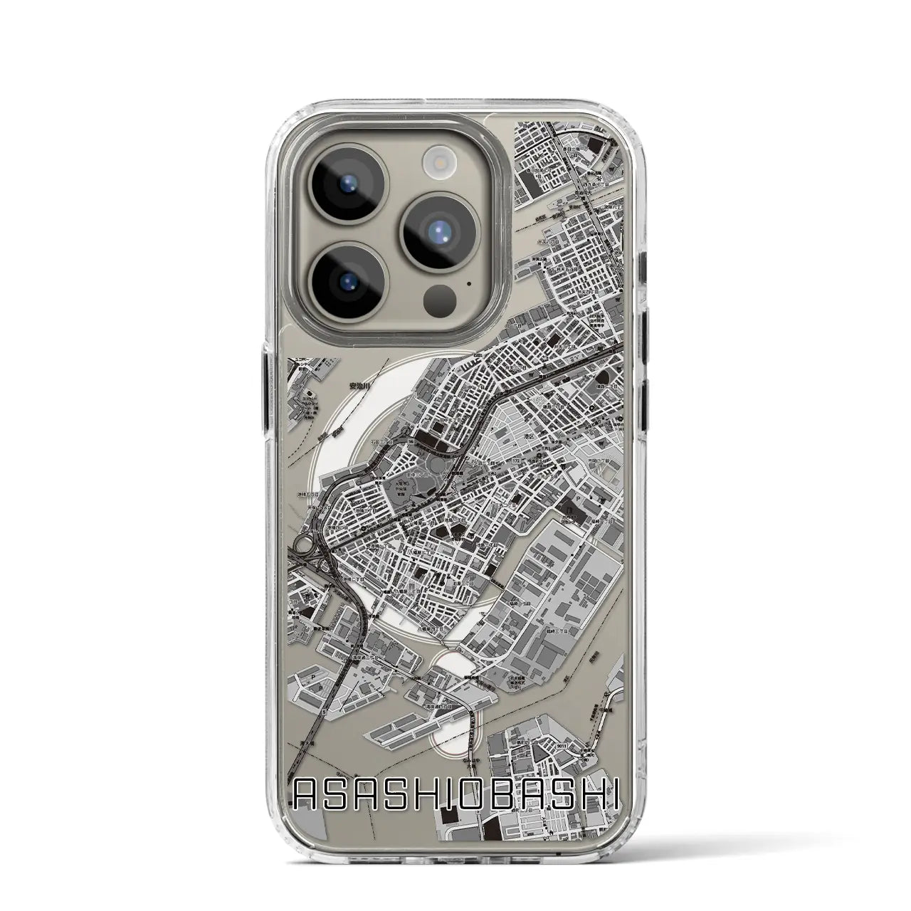 【朝潮橋(大阪府)】地図柄iPhoneケース(MagSafeタイプ)