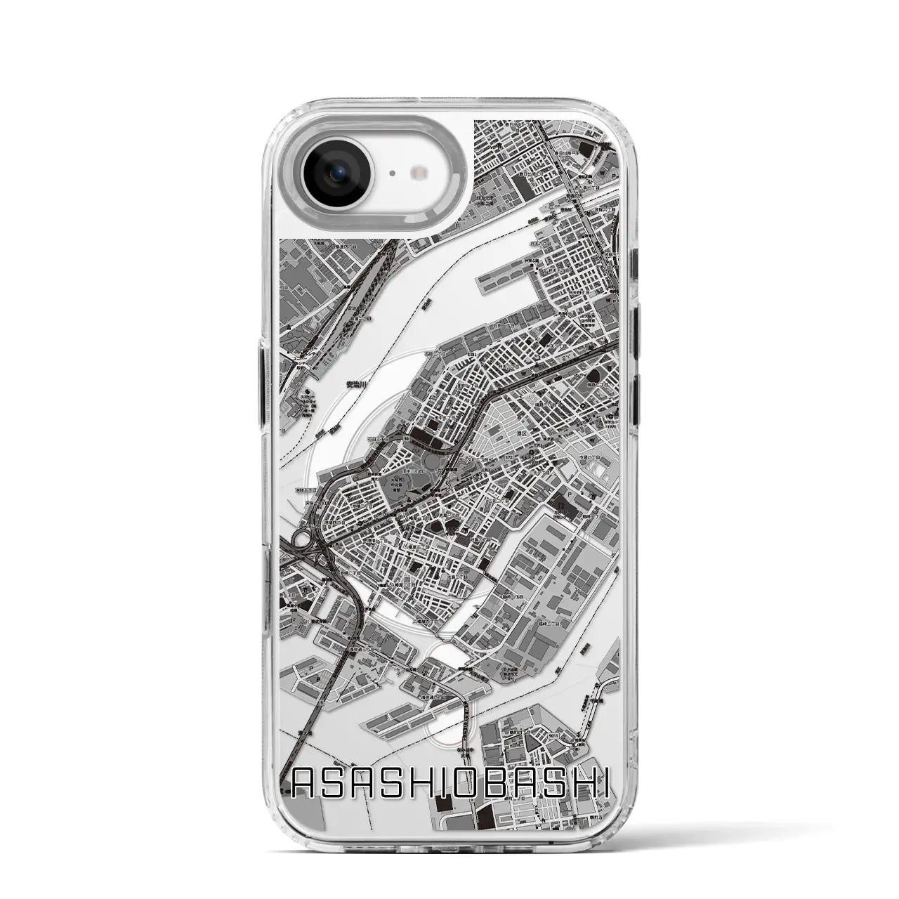 【朝潮橋(大阪府)】地図柄iPhoneケース(MagSafeタイプ)