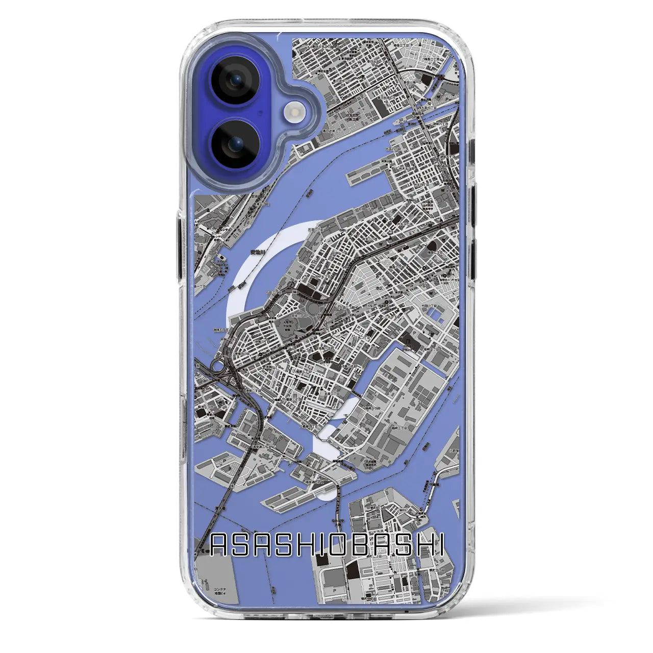 【朝潮橋(大阪府)】地図柄iPhoneケース(MagSafeタイプ)