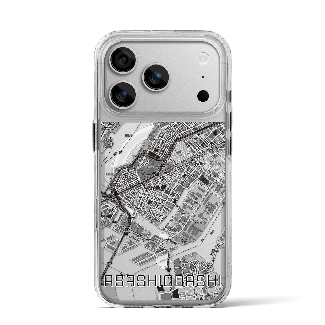 【朝潮橋(大阪府)】地図柄iPhoneケース(MagSafeタイプ)