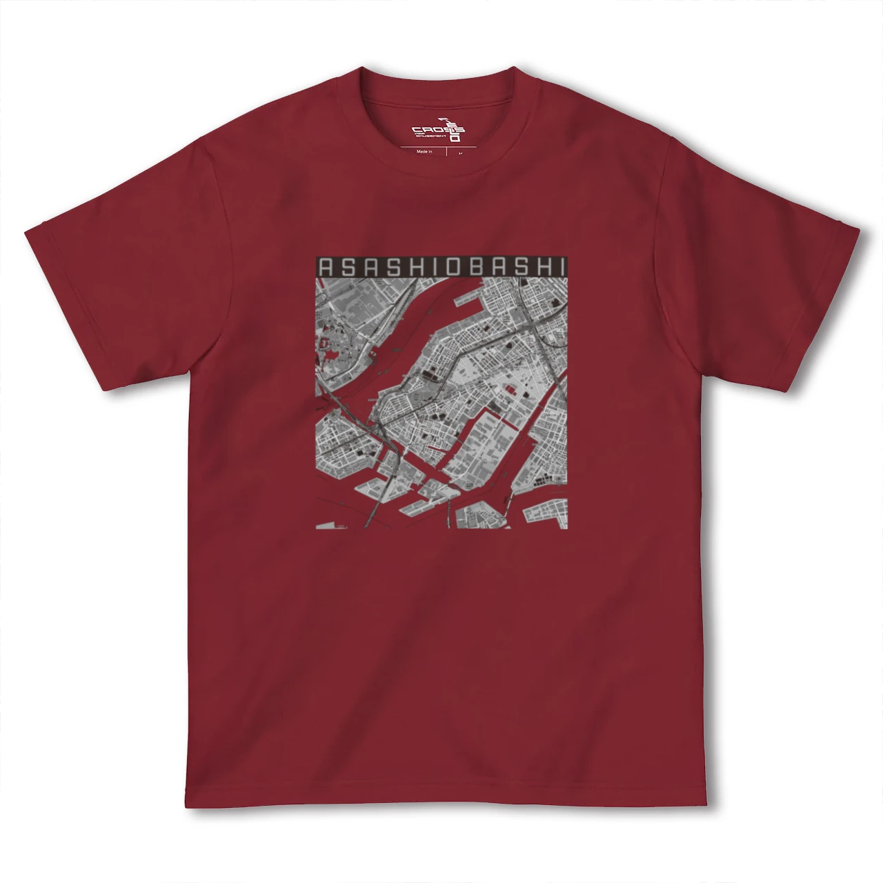 【朝潮橋(大阪府)】地図柄ヘビーウェイトTシャツ
