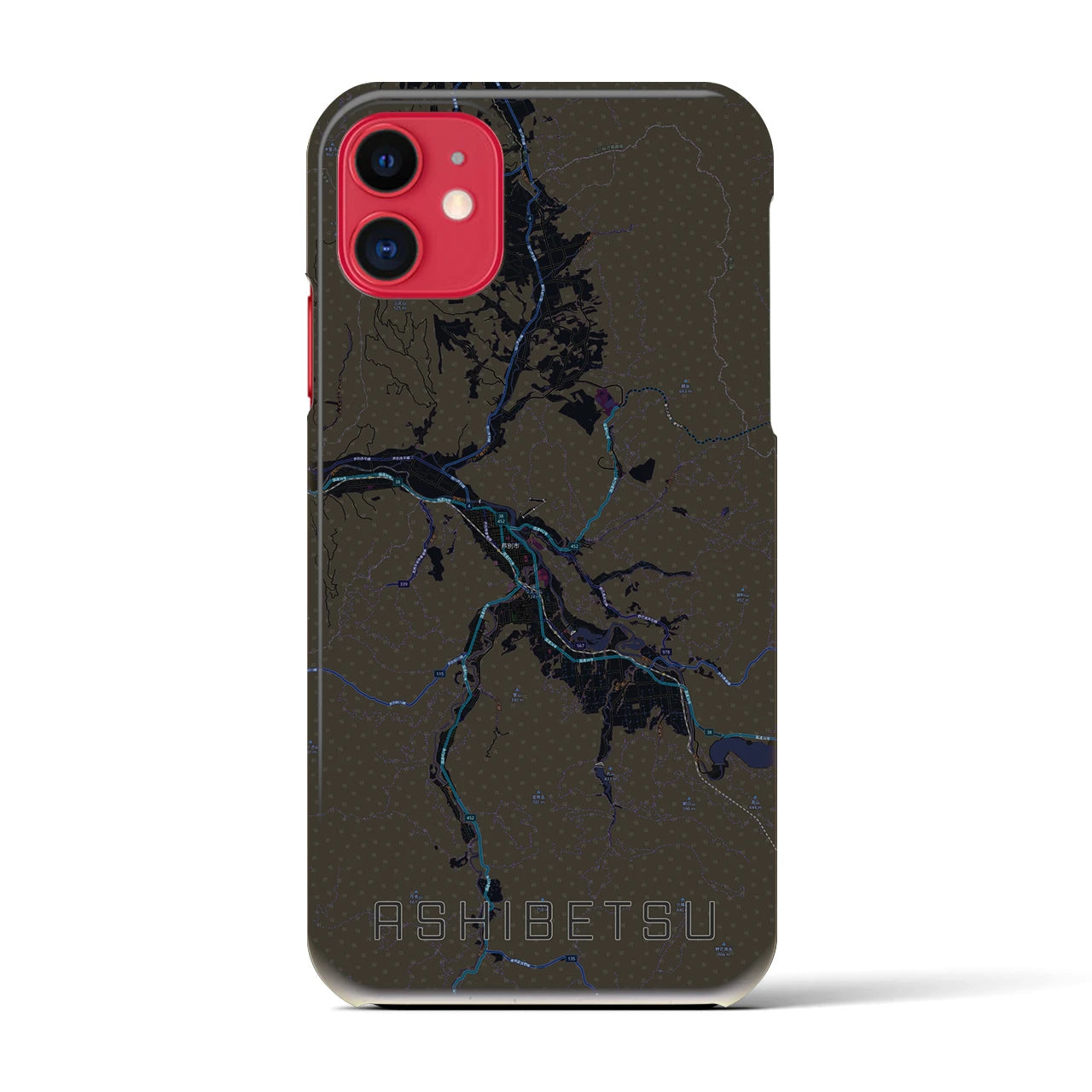 【芦別(北海道)】地図柄iPhoneケース(バックカバータイプ)