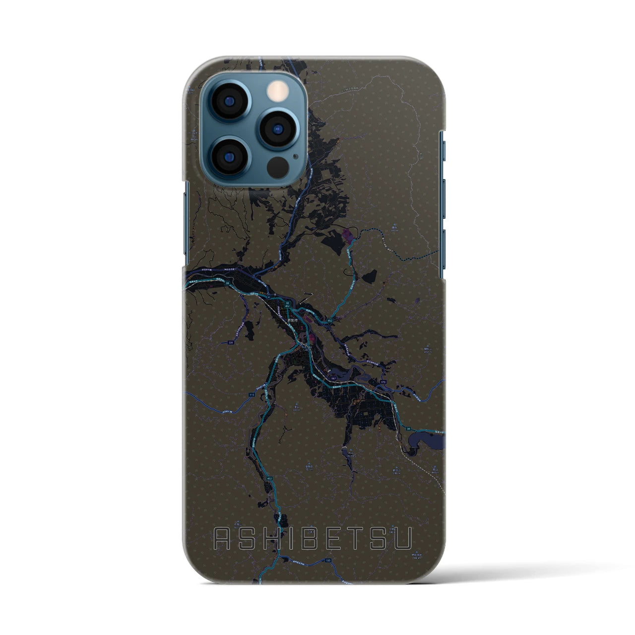 【芦別(北海道)】地図柄iPhoneケース(バックカバータイプ)
