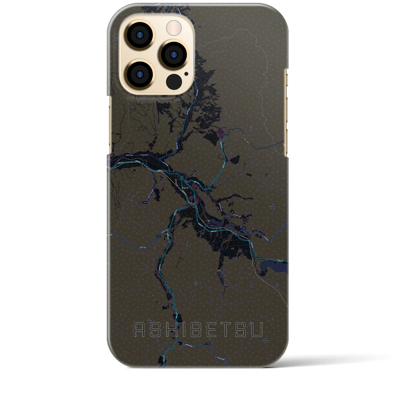 【芦別(北海道)】地図柄iPhoneケース(バックカバータイプ)