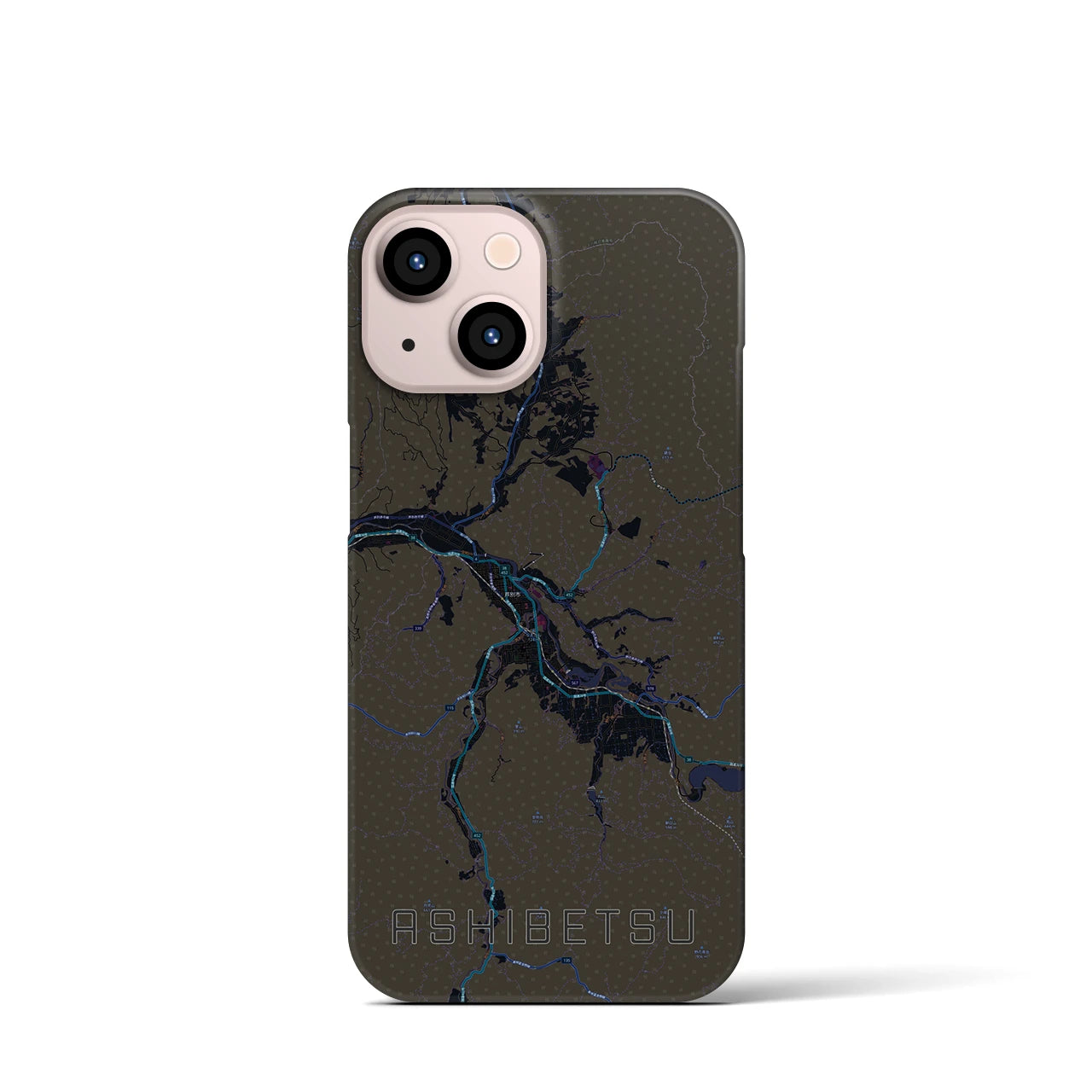 【芦別(北海道)】地図柄iPhoneケース(バックカバータイプ)