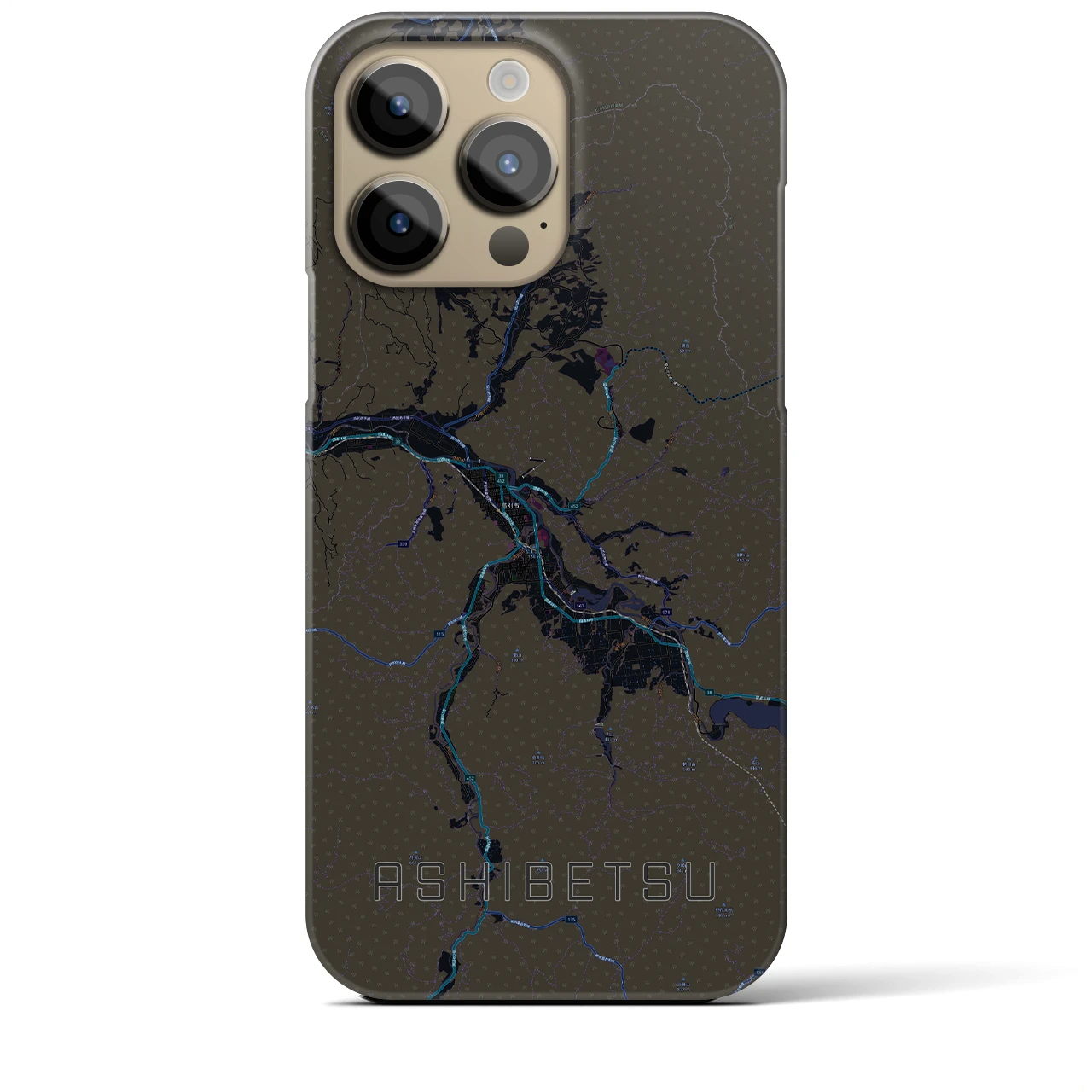 【芦別(北海道)】地図柄iPhoneケース(バックカバータイプ)