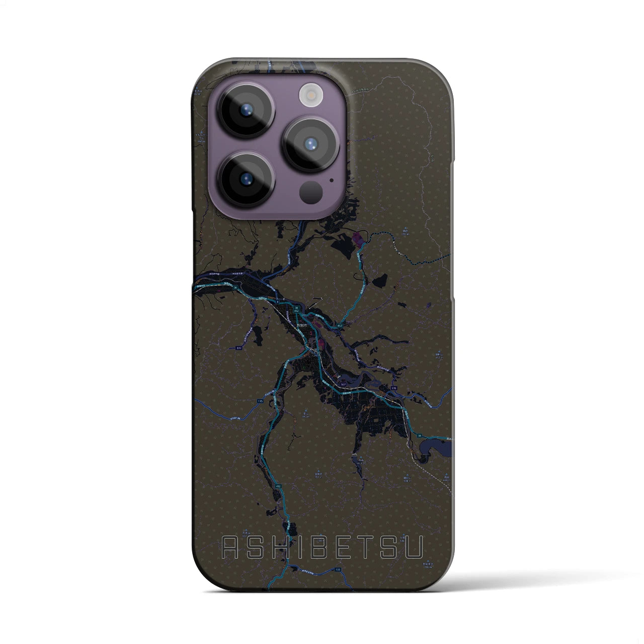 【芦別(北海道)】地図柄iPhoneケース(バックカバータイプ)