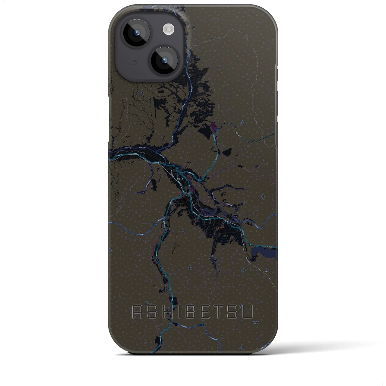 【芦別(北海道)】地図柄iPhoneケース(バックカバータイプ)