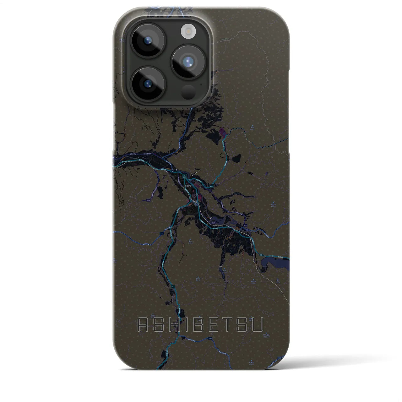 【芦別(北海道)】地図柄iPhoneケース(バックカバータイプ)