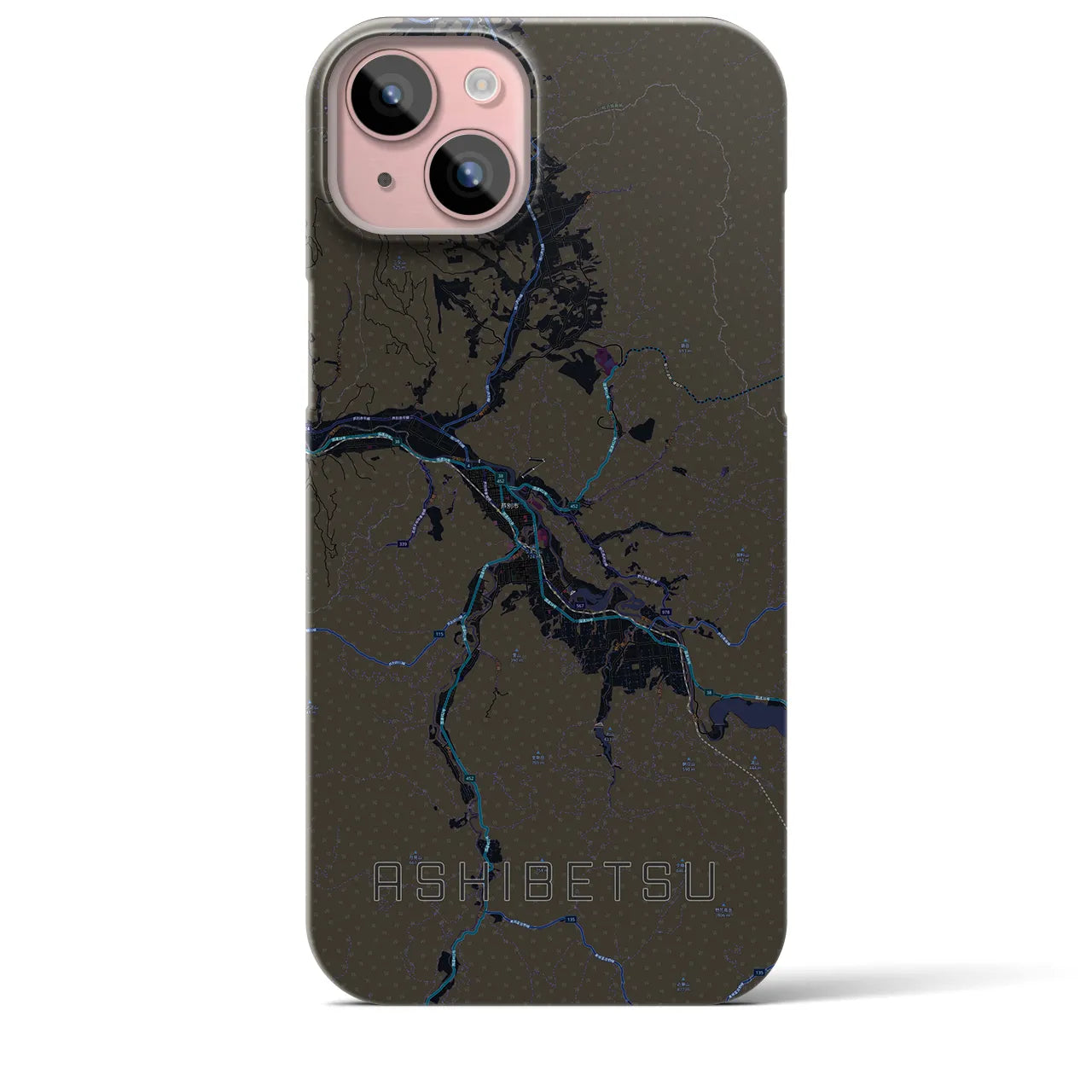 【芦別(北海道)】地図柄iPhoneケース(バックカバータイプ)